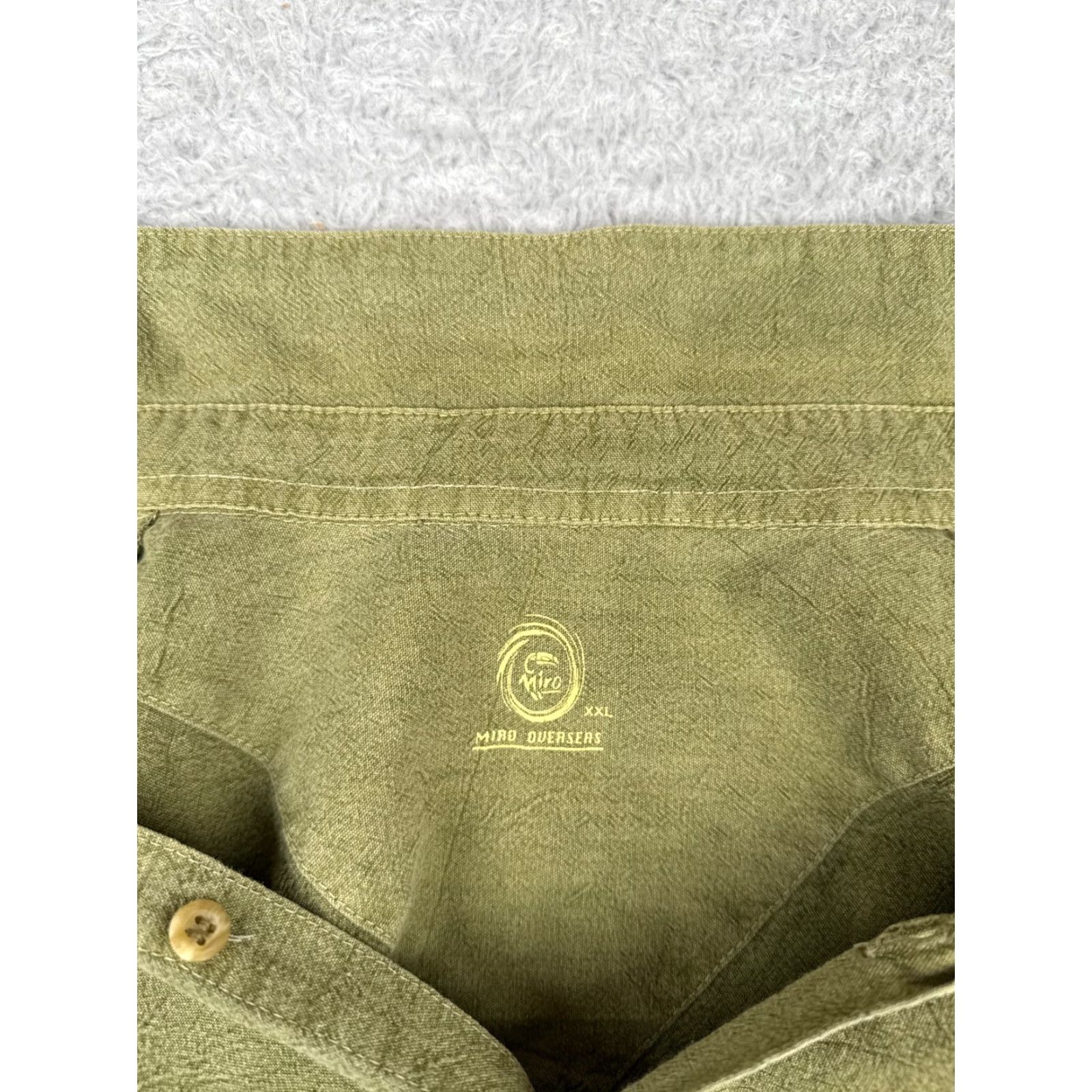 Vintage Miro Overseas Polo Shirt Men 2XL Green Cotton Knit Pocket Polo Shirt Men Green 2XL Oversized Casual Business Travel Golf Beach Outdoors Size US XXL / EU 58 / 5 - 3 Thumbnail