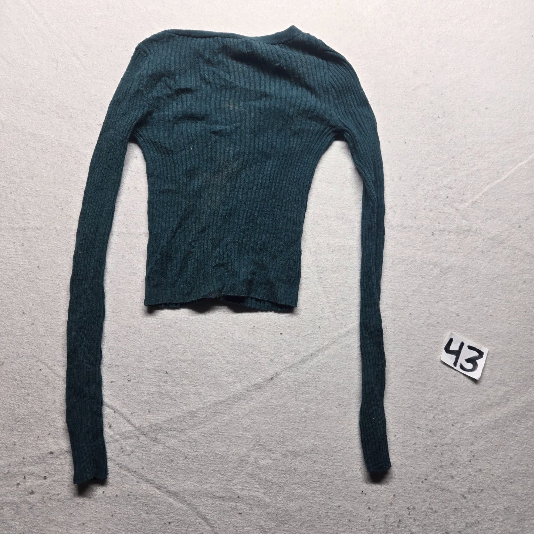 Aeropostale AeroPostale Green Cropped Cardigan Button Up Long Sleeve Sweater Adult Womens XS Size XS / US 0-2 / IT 36-38 - 7 Thumbnail