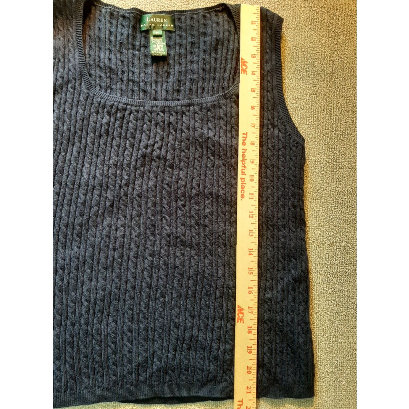 Ralph Lauren Ralph Lauren Sweater Womens Medium M Blue Sleeveless Pullover Knit Solid Square Neck M Size M / US 6-8 / IT 42-44 - 3 Thumbnail