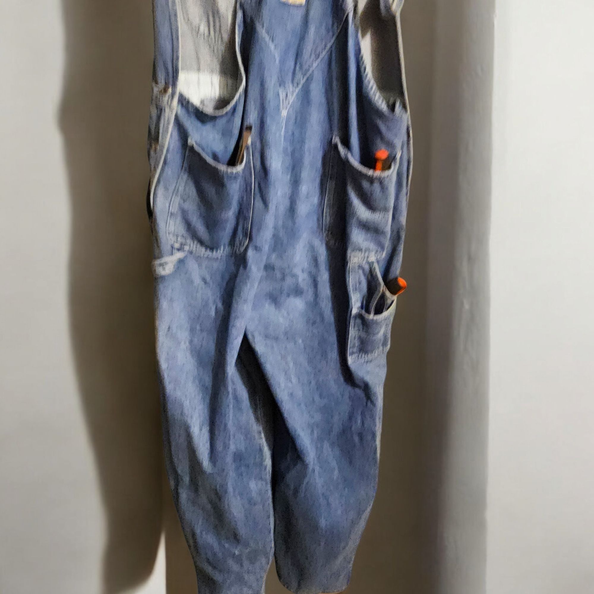 Old Navy Old Navy Vtg Denim Bib Overalls Mens XL Blue Carpenter Dunga Size US 36 / EU 52 - 16 Thumbnail