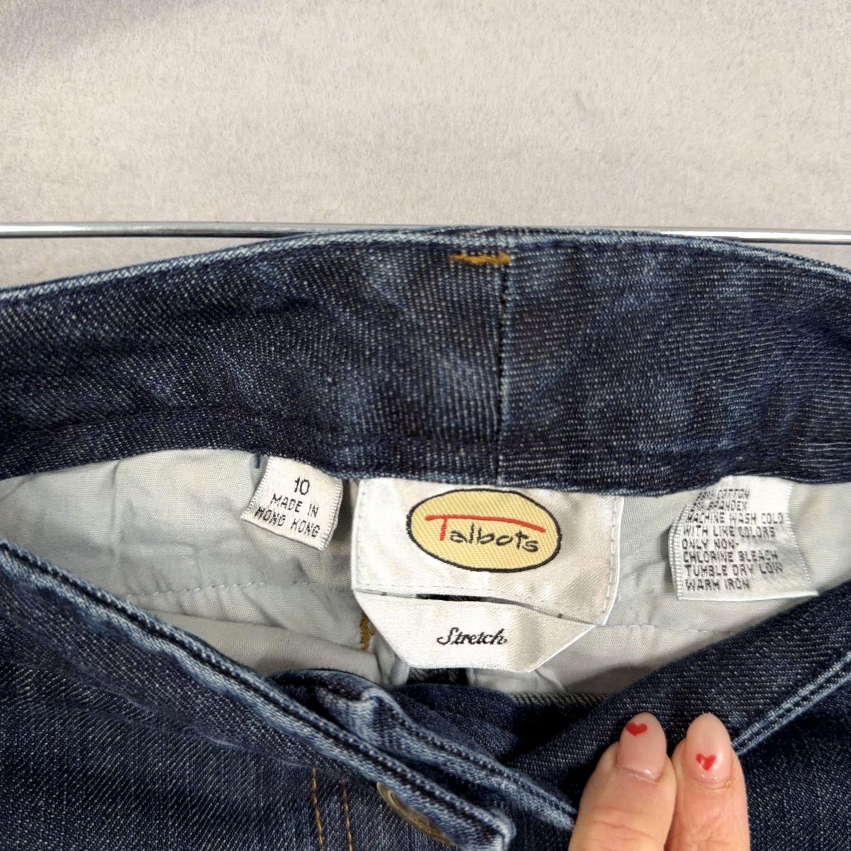 Talbots VINTAGE Talbots Jeans Womens 10 Blue High Rise Straight Leg Denim Stretch 90s Womens Size 32" / US 10 / IT 46 - 4 Thumbnail