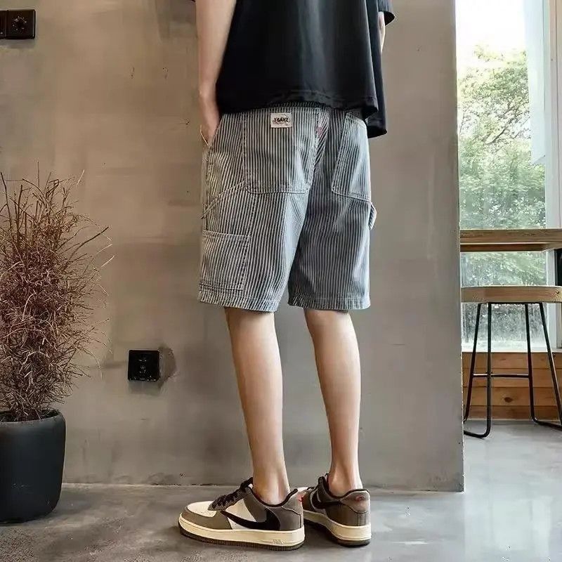 Japanese Brand Retro casual striped denim shorts Size US 32 / EU 48 - 2 Thumbnail