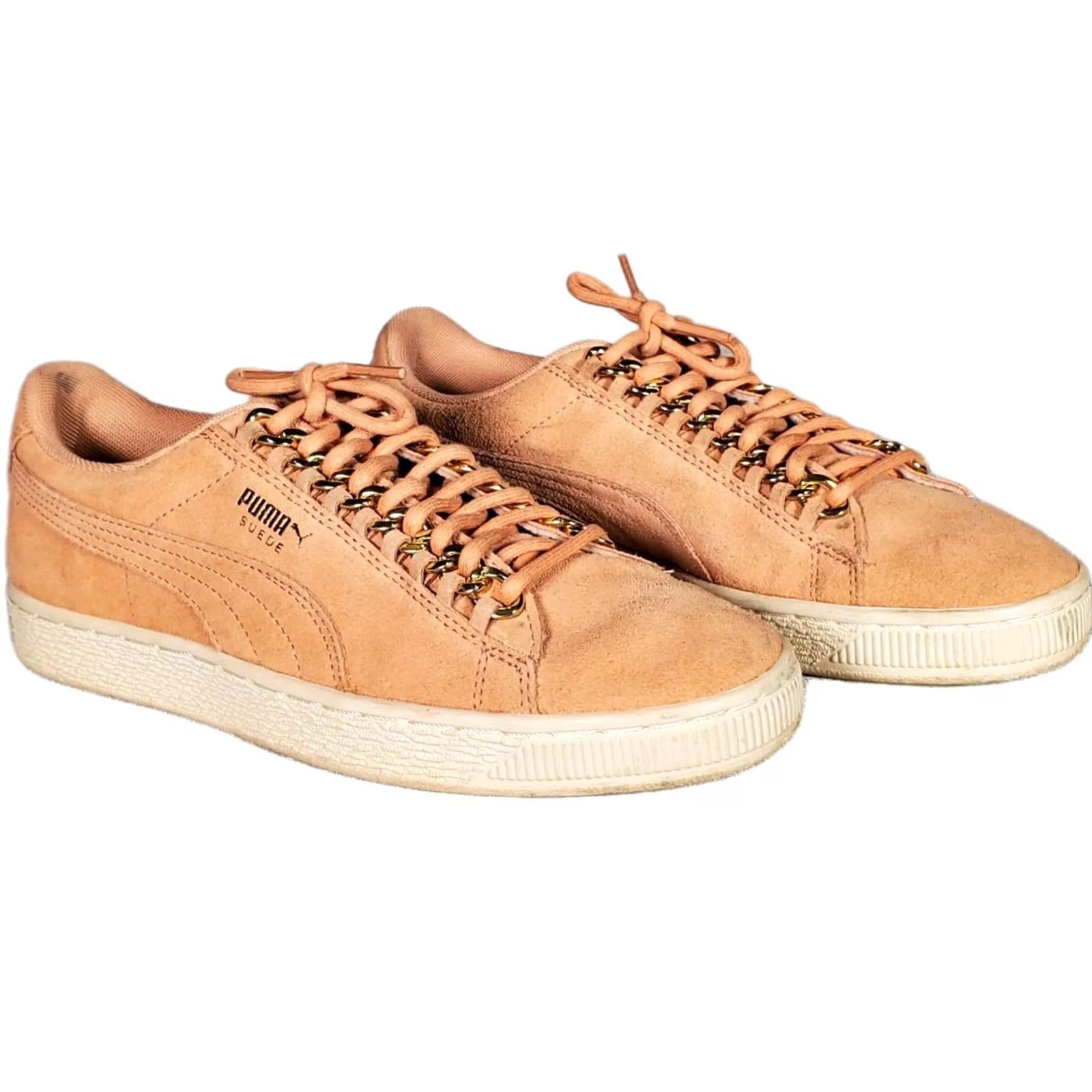 Puma PUMA Suede Classic X-Chain Sneakers Dusty Coral Rose Gold Women's US 7.5 Sneakers L o w T o p Chain Lace Eyelets Comfort Size US 8 / IT 38 - 2 Thumbnail