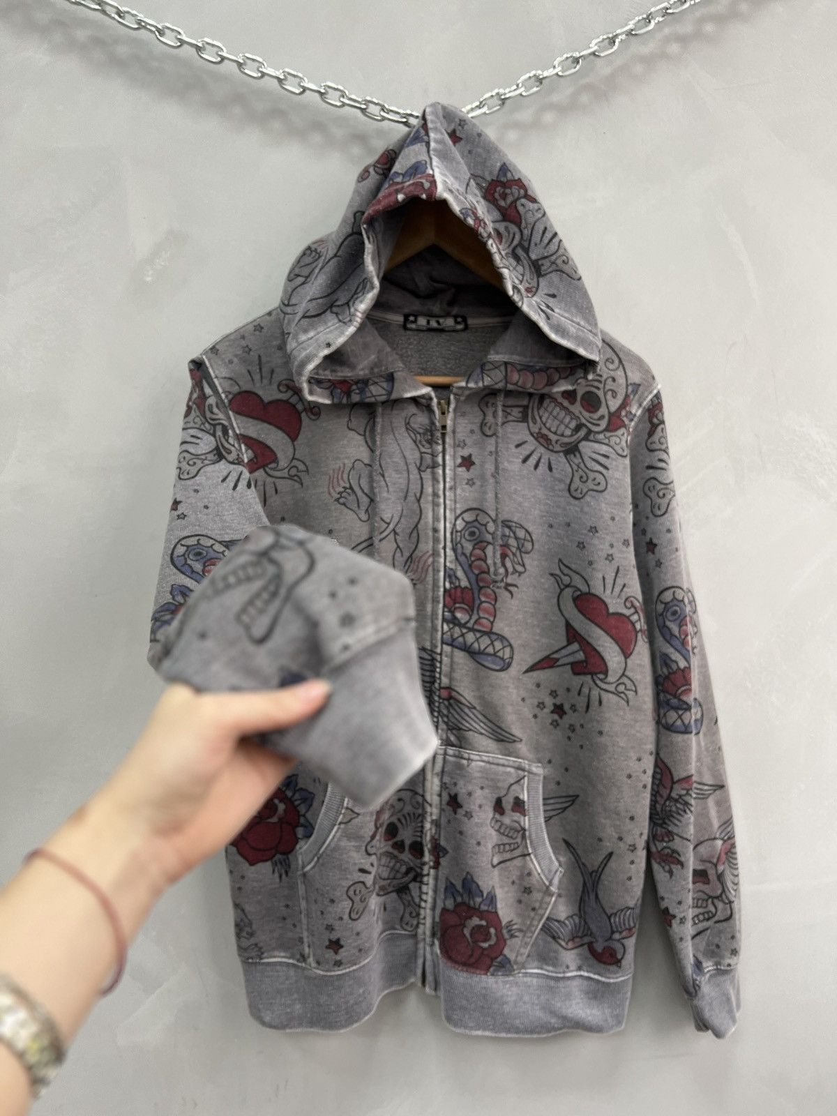 Affliction Vintage japanese hoodie edhardy style y2k rare hype Size US M / EU 48-50 / 2 - 4 Thumbnail