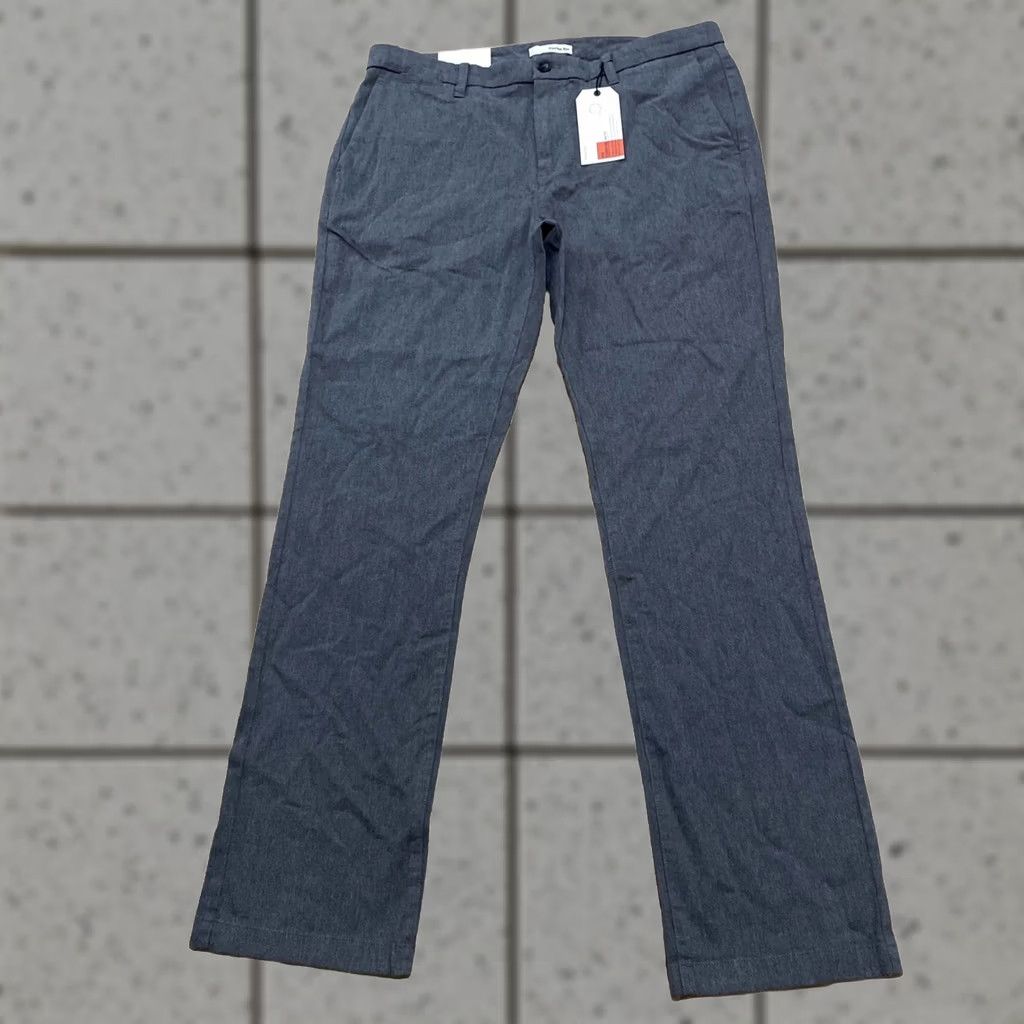 Vintage Hawker Rye Pants Men 36x34 Straight Gray Flat Front Knit Chinos NEW Size US 36 / EU 52 - 1 Thumbnail