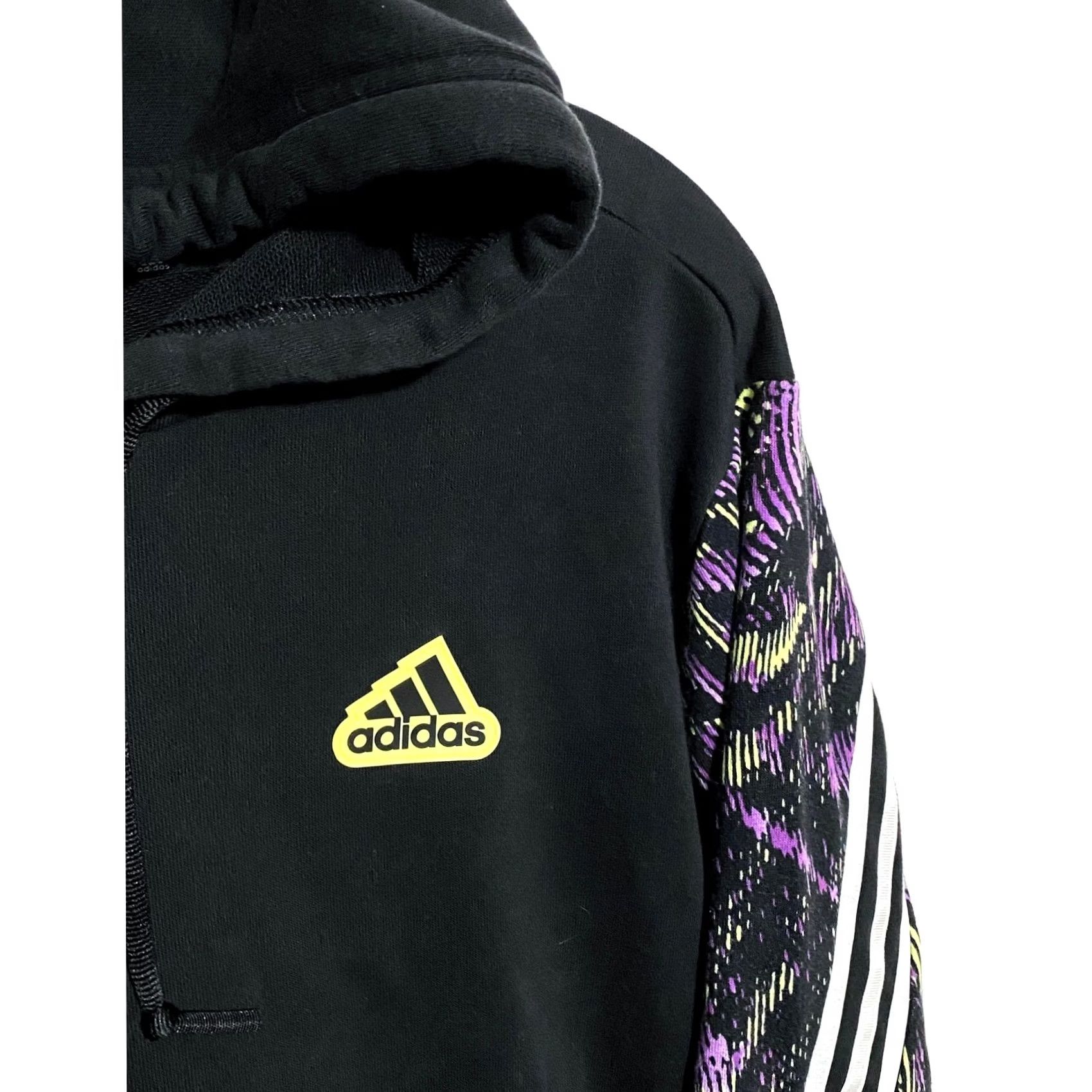 Adidas Adidas Hoodie Mens S Future Icons Hyperpulse Black Purple Retro Streetwear Sport Size US S / EU 44-46 / 1 - 3 Thumbnail