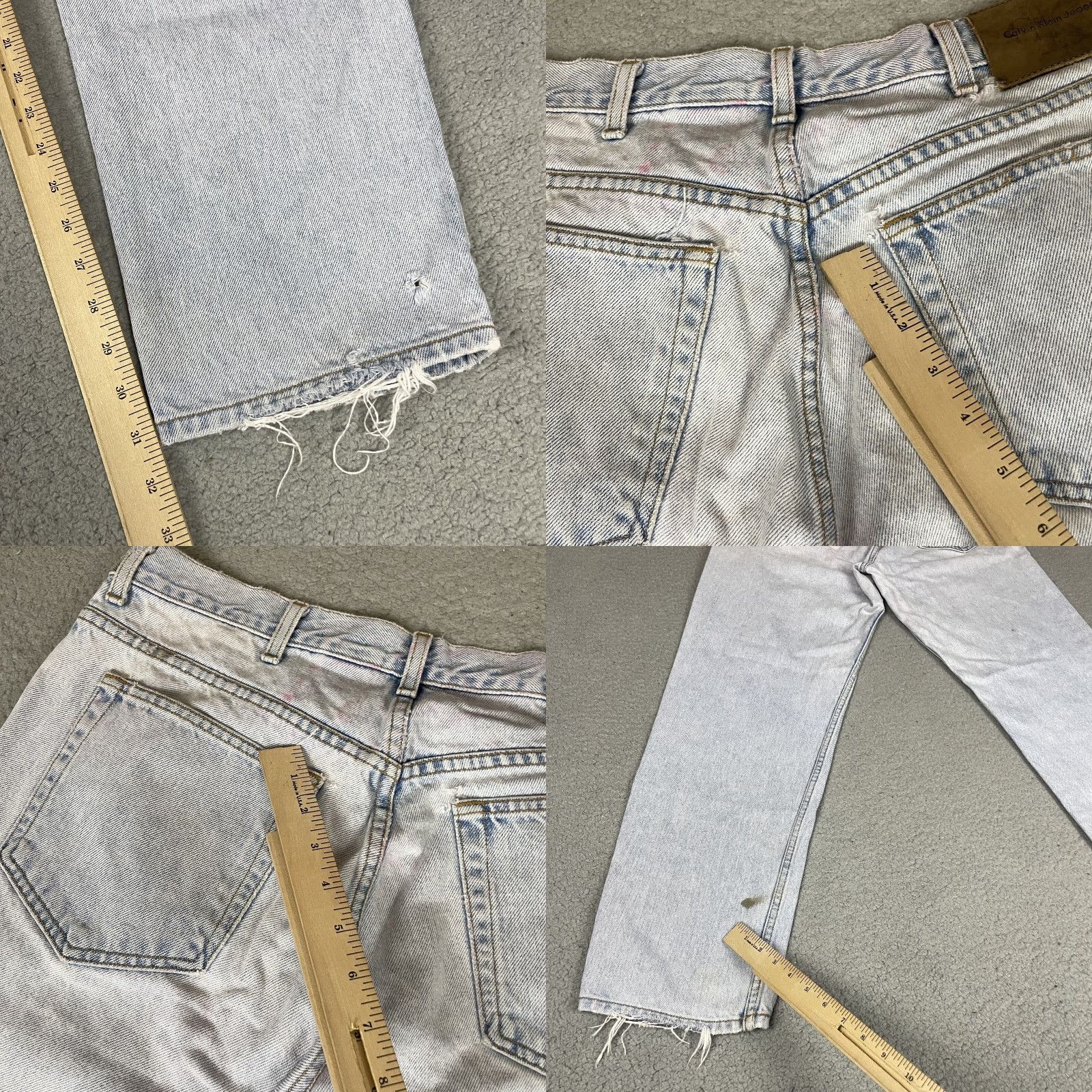 Calvin Klein VINTAGE Calvin Klein Jeans Men 36 Easy Fit USA Made Distressed 5 Pocket Straight Size US 36 / EU 52 - 8 Thumbnail