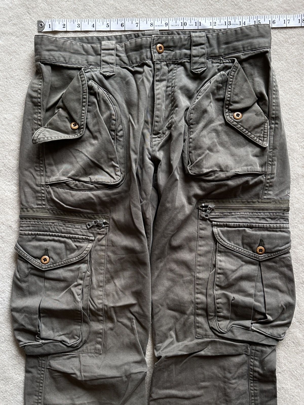 Japanese Brand G.M.F.N Multi Pocket Army Flared Cargo Pant Size US 32 / EU 48 - 2 Thumbnail