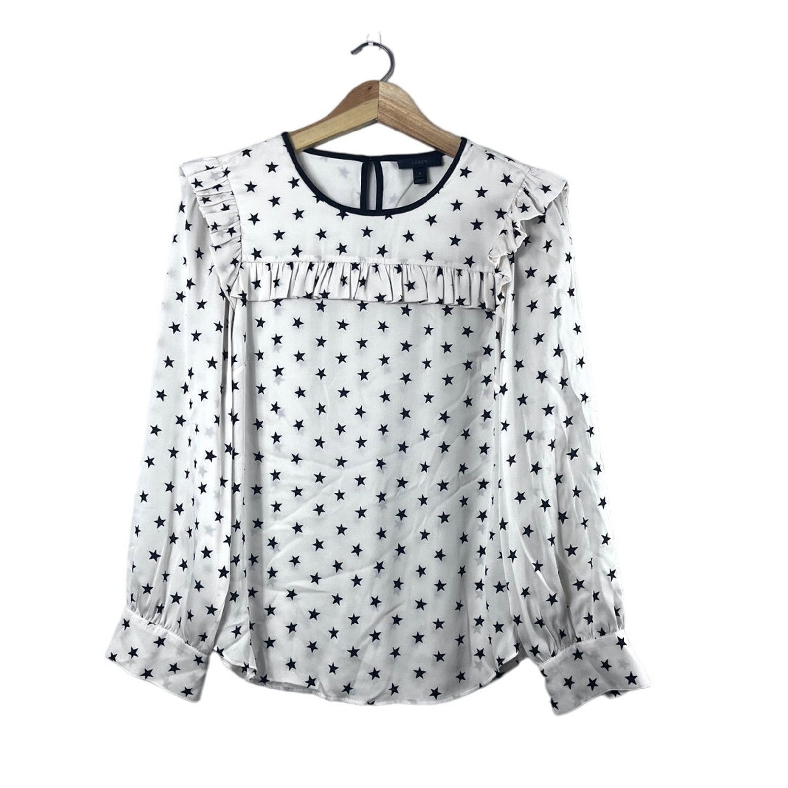 J.Crew Women's J.Crew Silk Star Print Blouse 6 Size M / US 6-8 / IT 42-44 - 1 Thumbnail