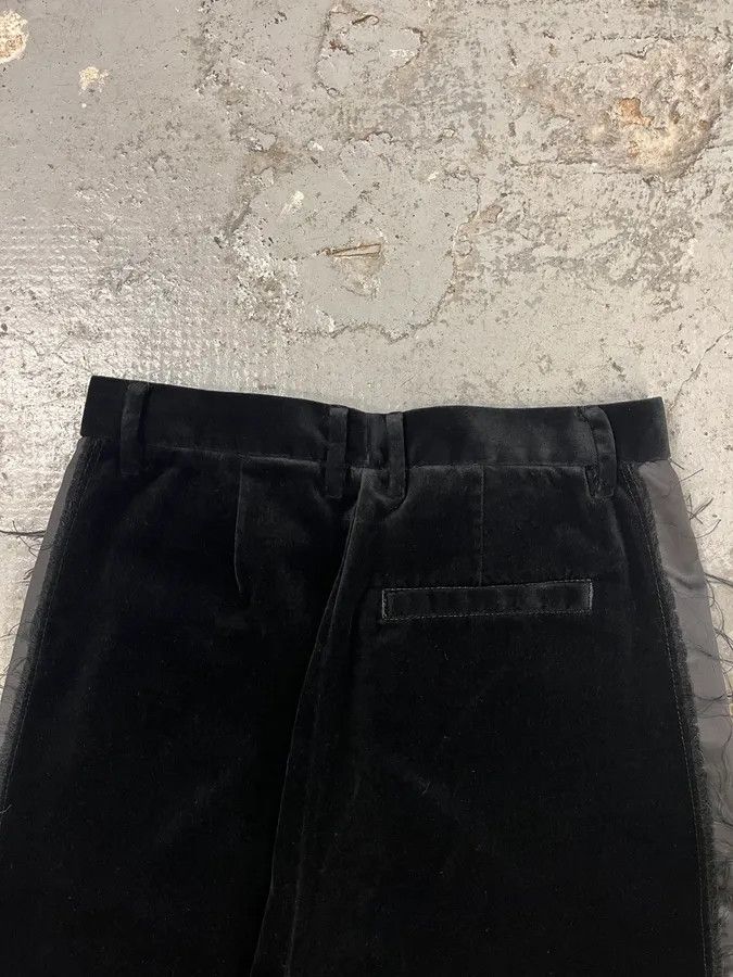 Maison Margiela × Vintage Maison Margiela MM6 Velvet Distressed Lines Pants Size 26" / US 2 / IT 38 - 9 Thumbnail