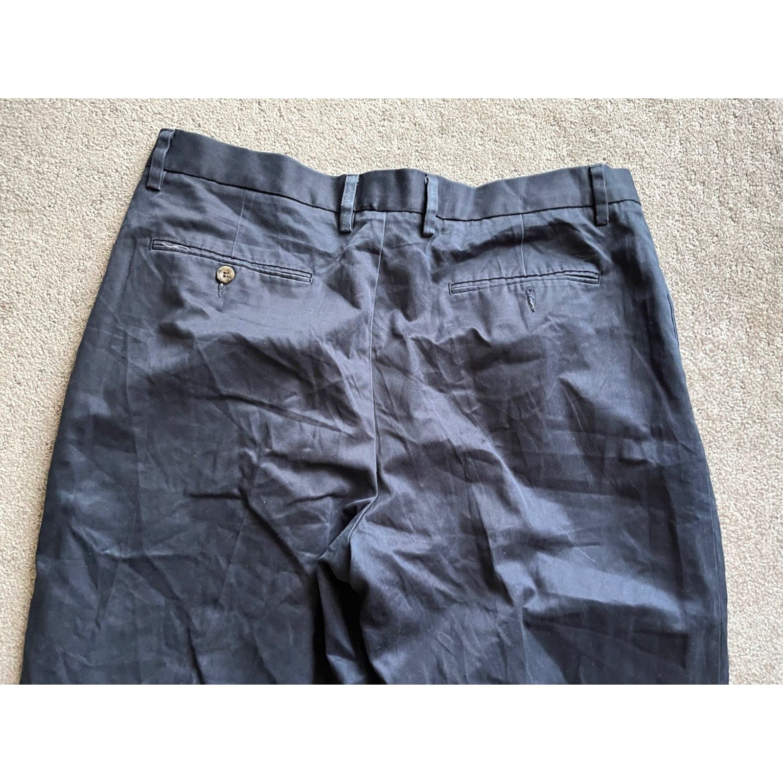 Dockers DOCKERS Mens Pants Chino 38x30 D4 Relaxed Fit Dress Blue Navy Pleated 90s Mens Apparel Size US 38 / EU 54 - 2 Thumbnail