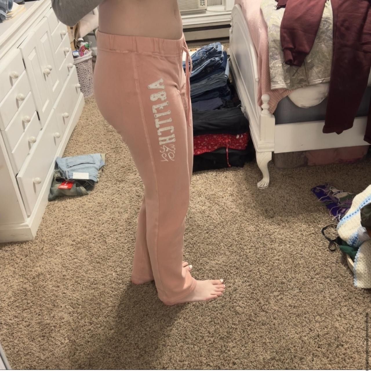 Abercrombie & Fitch × Vintage Y2K Abercrombie & Fitch Pink Straight Leg Sweatpants Size 26" / US 2 / IT 38 - 8 Thumbnail