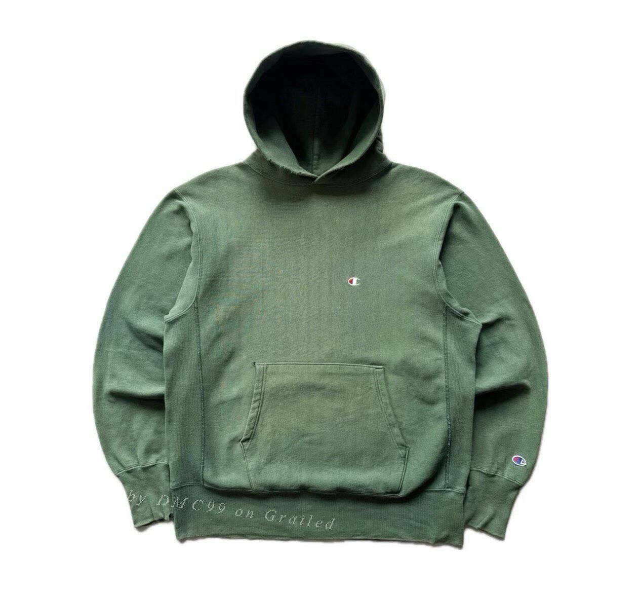 Vintage Vintage 1990s Faded Champion Reverse Weave Hoodie Size US L / EU 52-54 / 3 - 1 Thumbnail