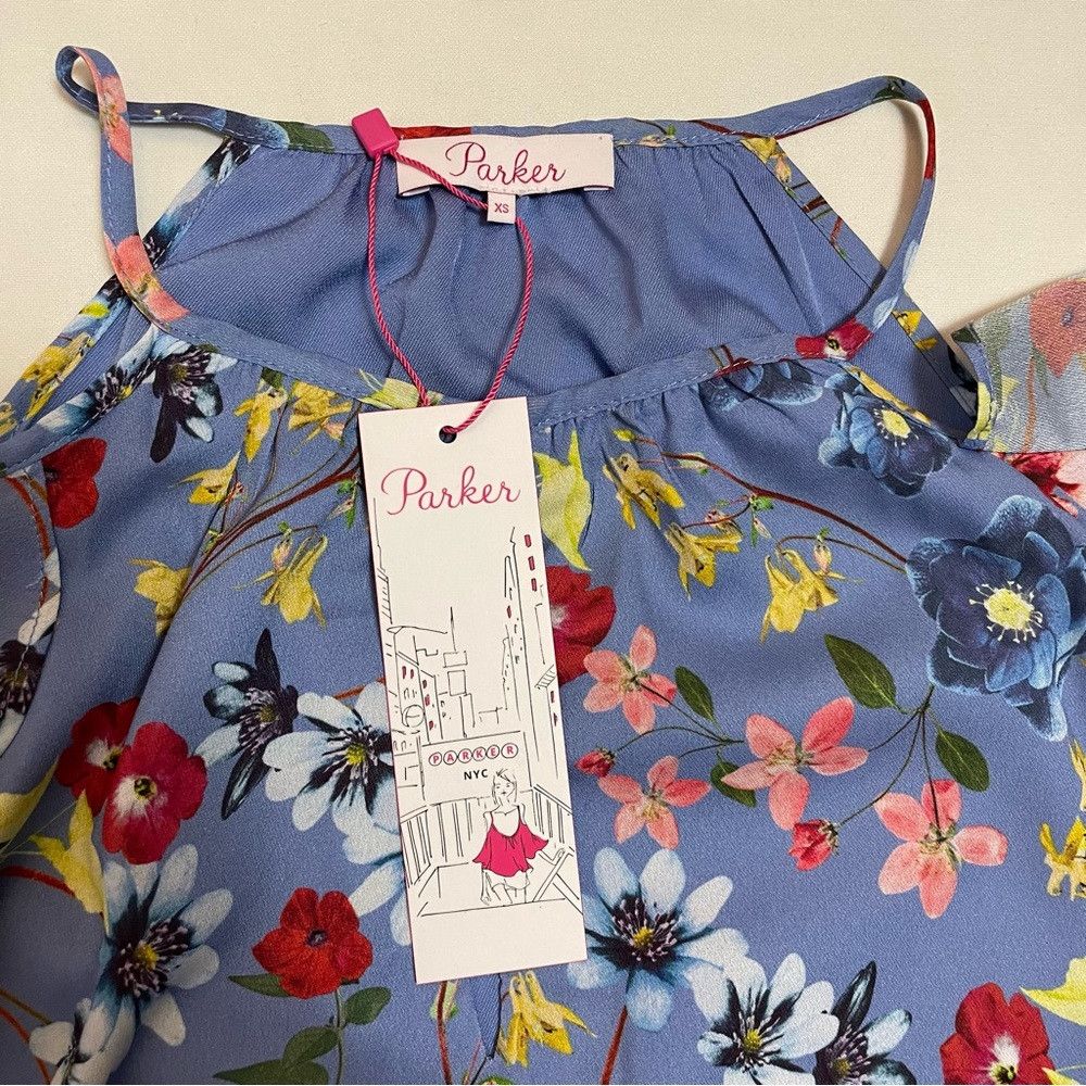 Parker NWT New $268 Parker Cold-Shoulder Floral Lilac Top Size XS Size XS / US 0-2 / IT 36-38 - 6 Thumbnail