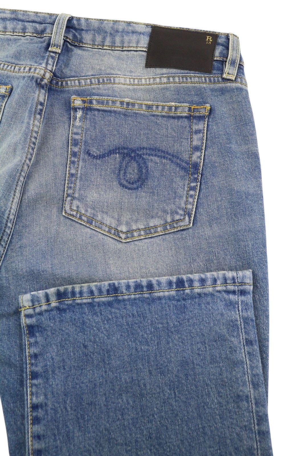 R13 KICK 30 Jasper Stretch Washed Ankle Length Jeans 84421 Size 30" / US 8 / IT 44 - 6 Thumbnail