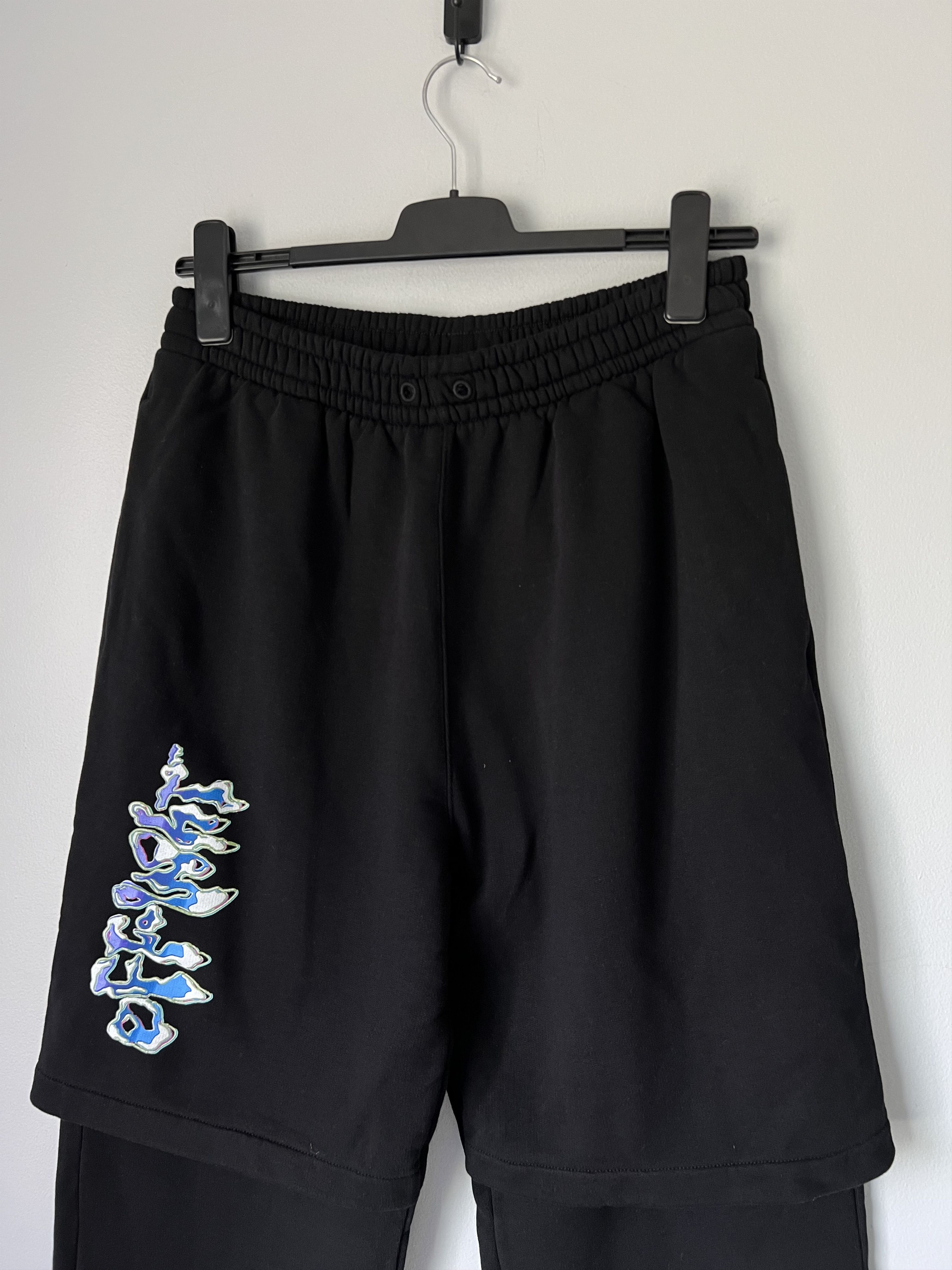 Off-White Off White Blue 90s Liquid Double Sweatpants in Black Size US 32 / EU 48 - 2 Thumbnail