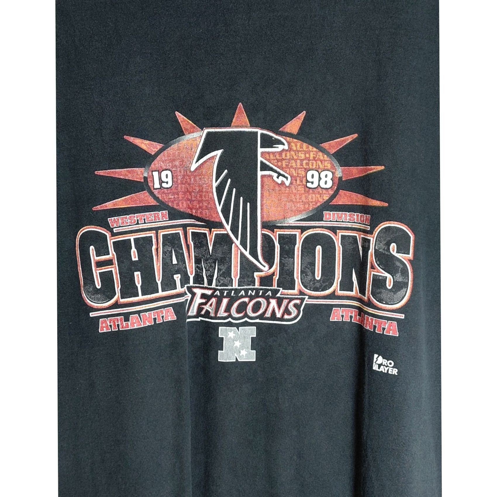 Pro Player Vintage Pro Player 1998 Champions Falcons Shirt Black Graphic Print L Size US L / EU 52-54 / 3 - 3 Thumbnail