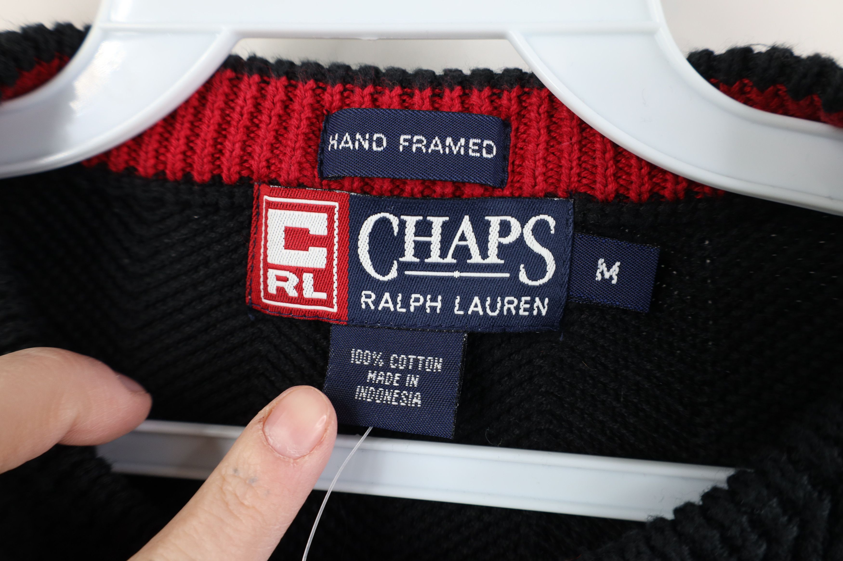 Vintage Deadstock Vintage 90s Chaps Ralph Lauren Knit Sweater Black Size US M / EU 48-50 / 2 - 6 Thumbnail