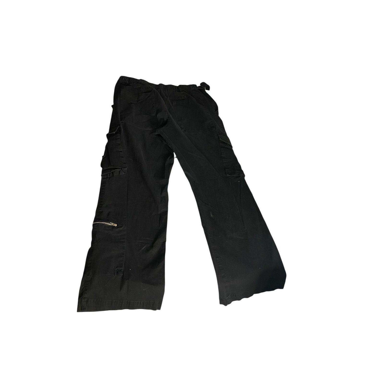 Other Y2K Streetwear Black Cargo Pants Wide Leg XL Size 34" / US 12 / IT 48 - 5 Thumbnail