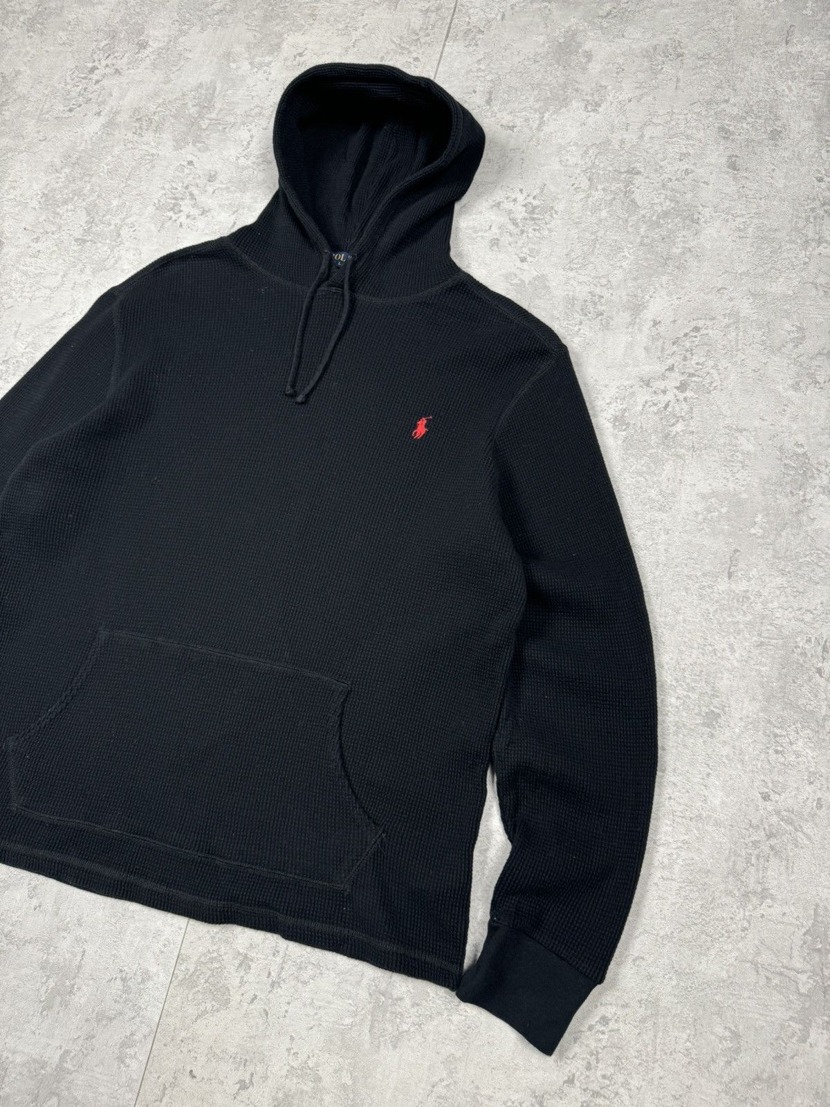 Polo Ralph Lauren Polo Ralph Lauren Waffle Hoodie Size L Size US L / EU 52-54 / 3 - 3 Thumbnail