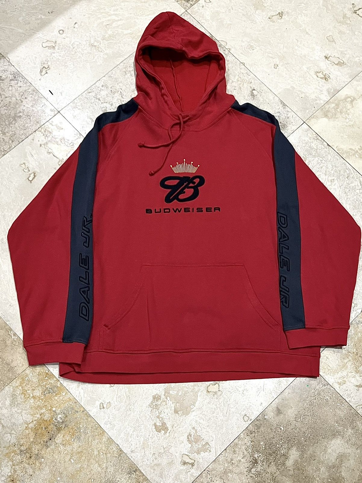 Budweiser × NASCAR × Vintage Y2K Budweiser Dale Jr NASCAR Hoodie Size US XL / EU 56 / 4 - 1 Thumbnail