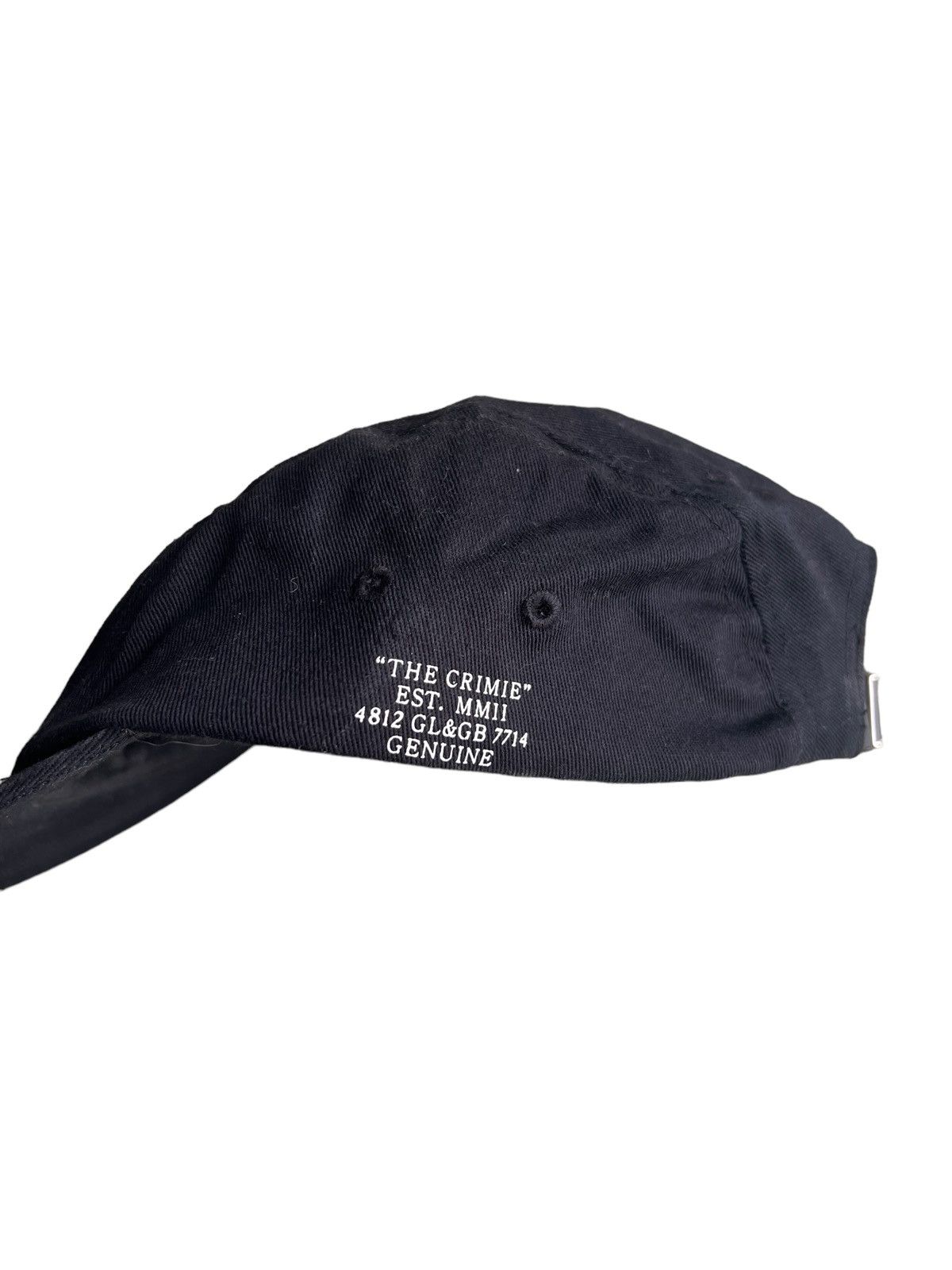 Japanese Brand The Crime 🇯🇵 Patch Leather Strap Adjustable 5 Panel Cap Size ONE SIZE - 3 Thumbnail