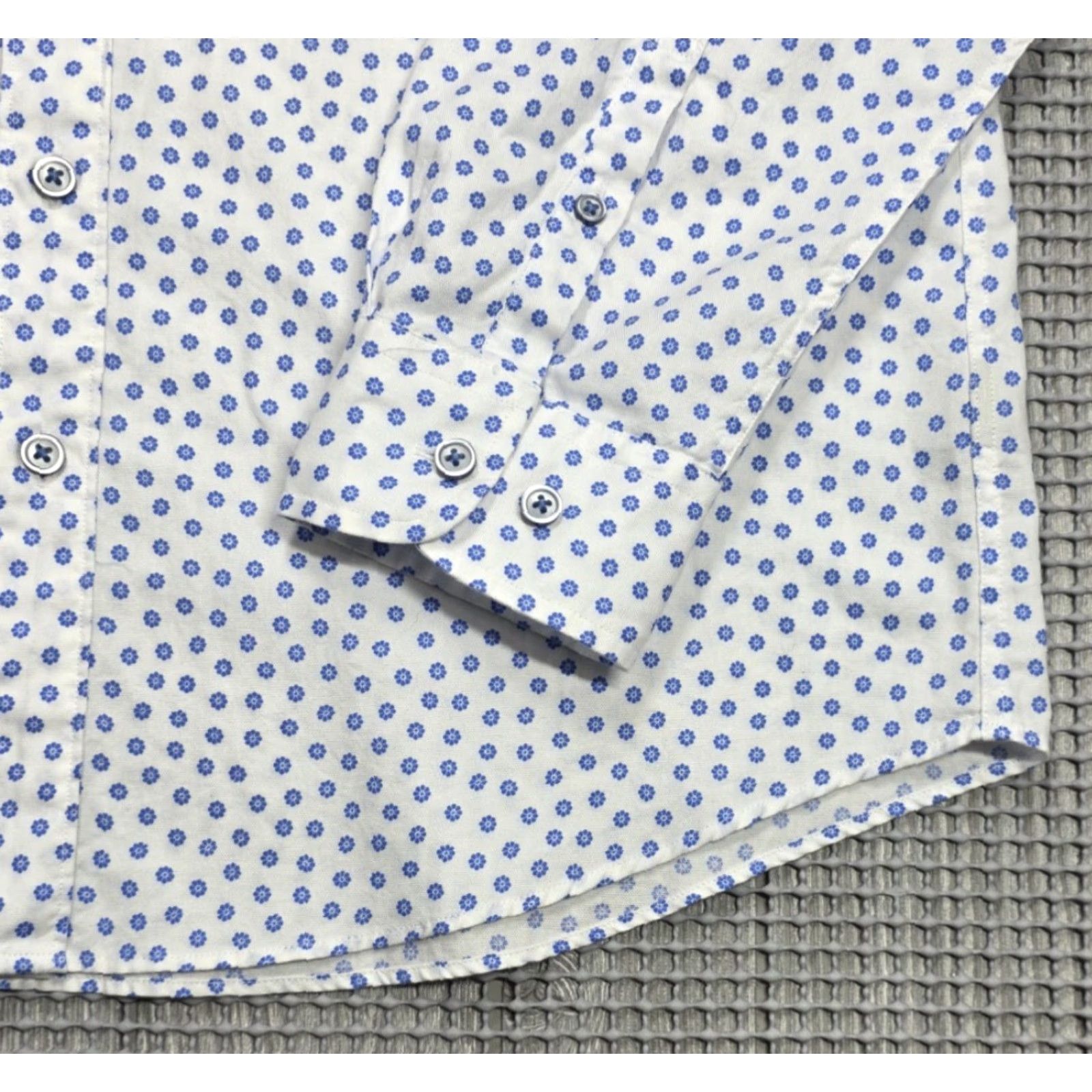 Rodd & Gunn Rodd & Gunn Button Down Shirt Mens L White Geometric Italian Fabric Sports Fit Size US L / EU 52-54 / 3 - 3 Thumbnail