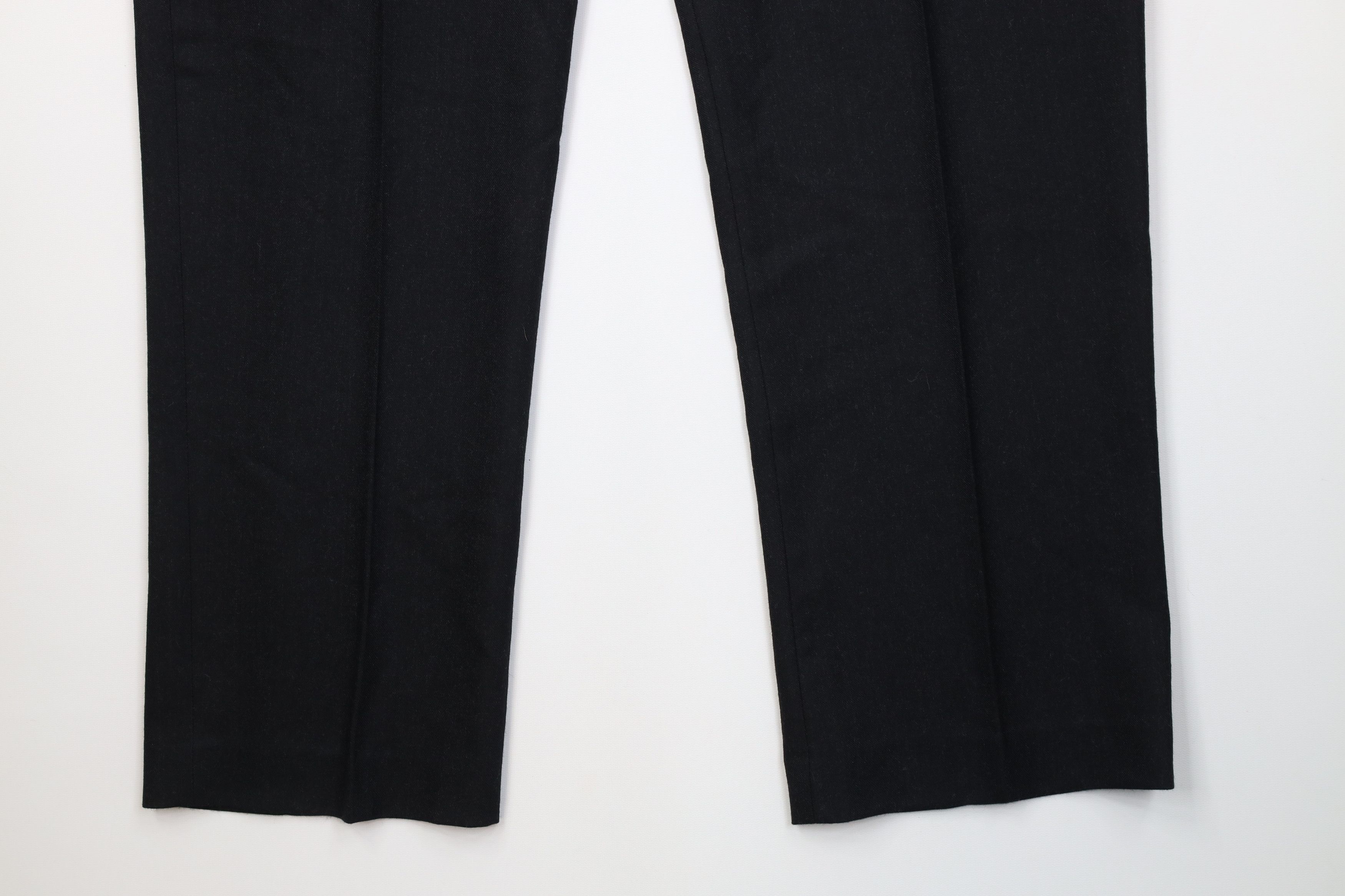 Vintage Vintage 90s Streetwear Wool Knit Wide Leg Chino Pants Black Size US 36 / EU 52 - 4 Thumbnail
