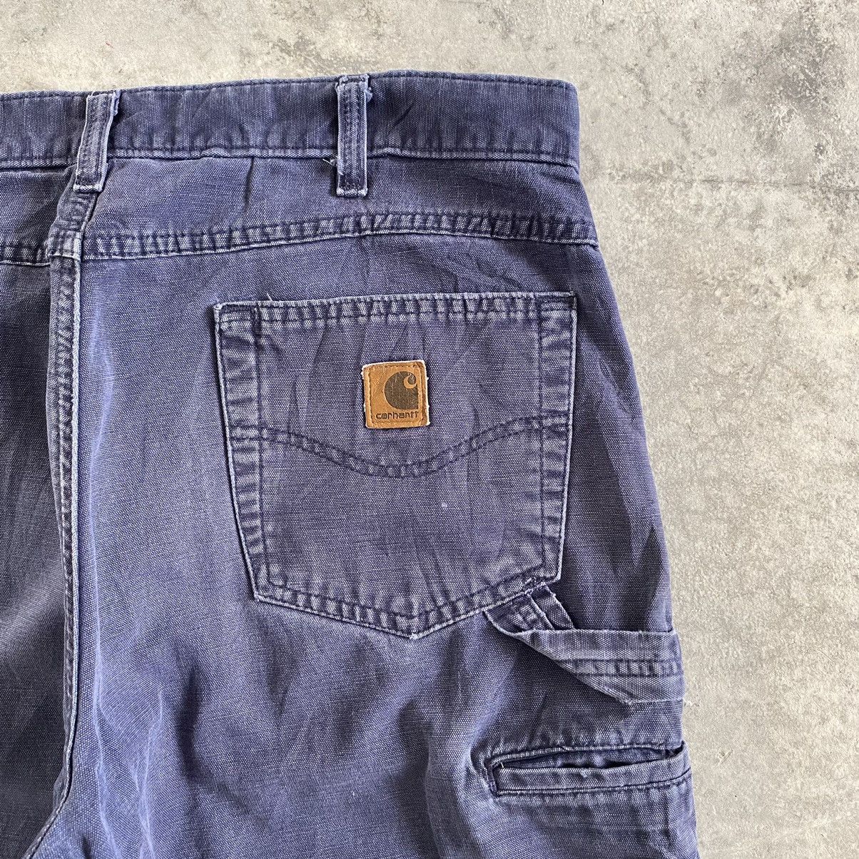 Carhartt Vintage Carhartt Faded Navy Blue Carpenter Work Pants Size US 33 - 19 Thumbnail