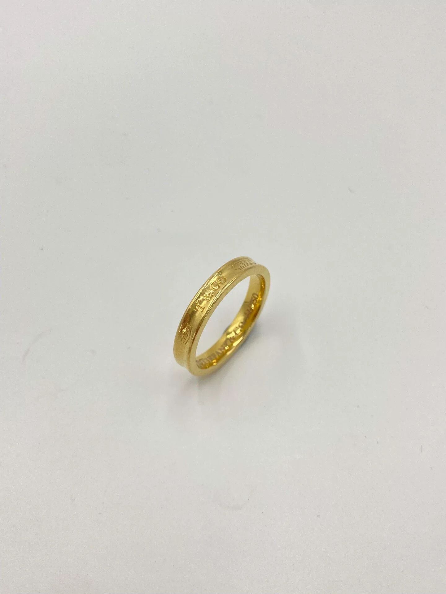 Tiffany & Co. Tiffany 1837 Gold Plain Ring Size ONE SIZE - 1 Thumbnail
