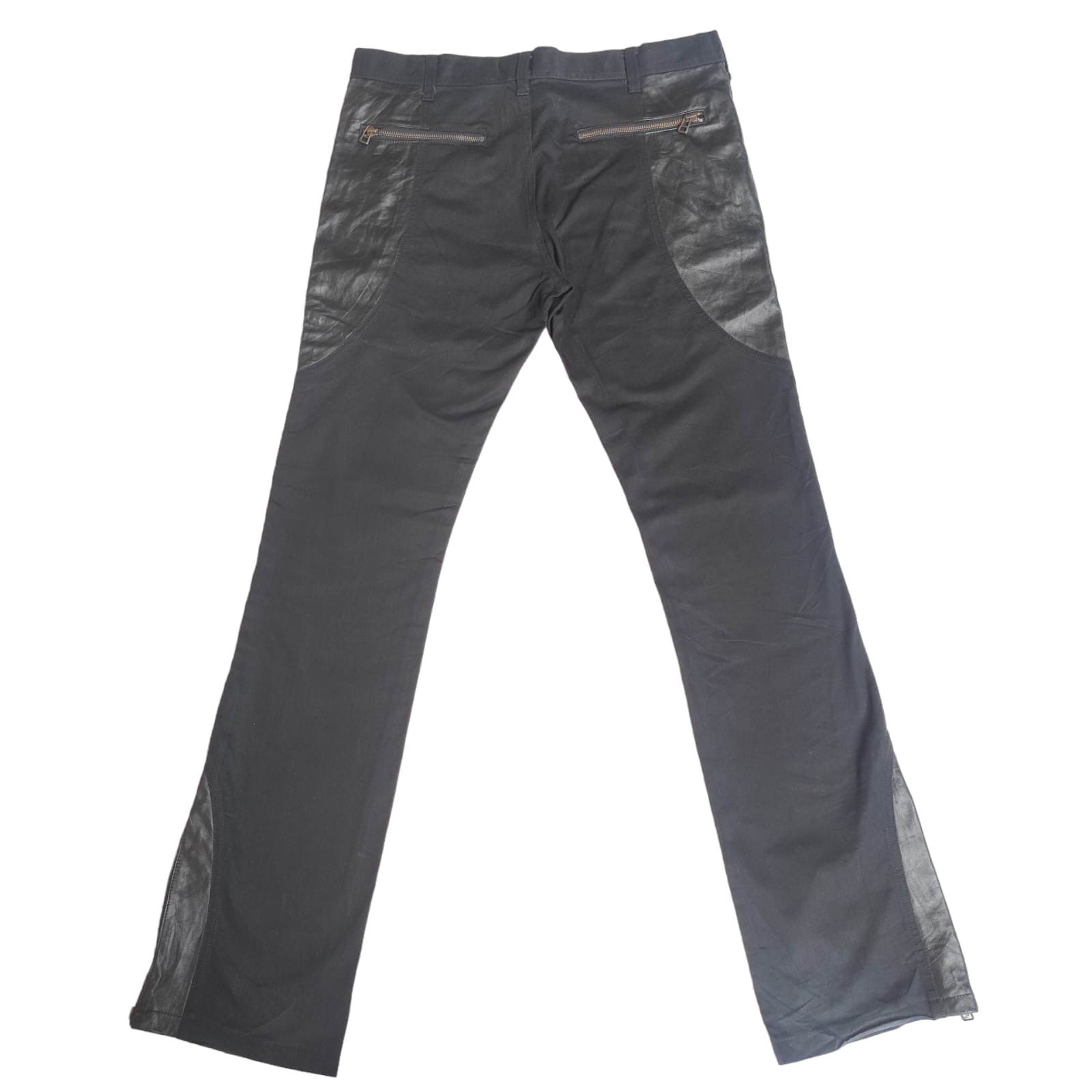 14th Addiction Flare Rico Japan Leather Bootcut Denim Jeans Size US 32 / EU 48 - 3 Thumbnail