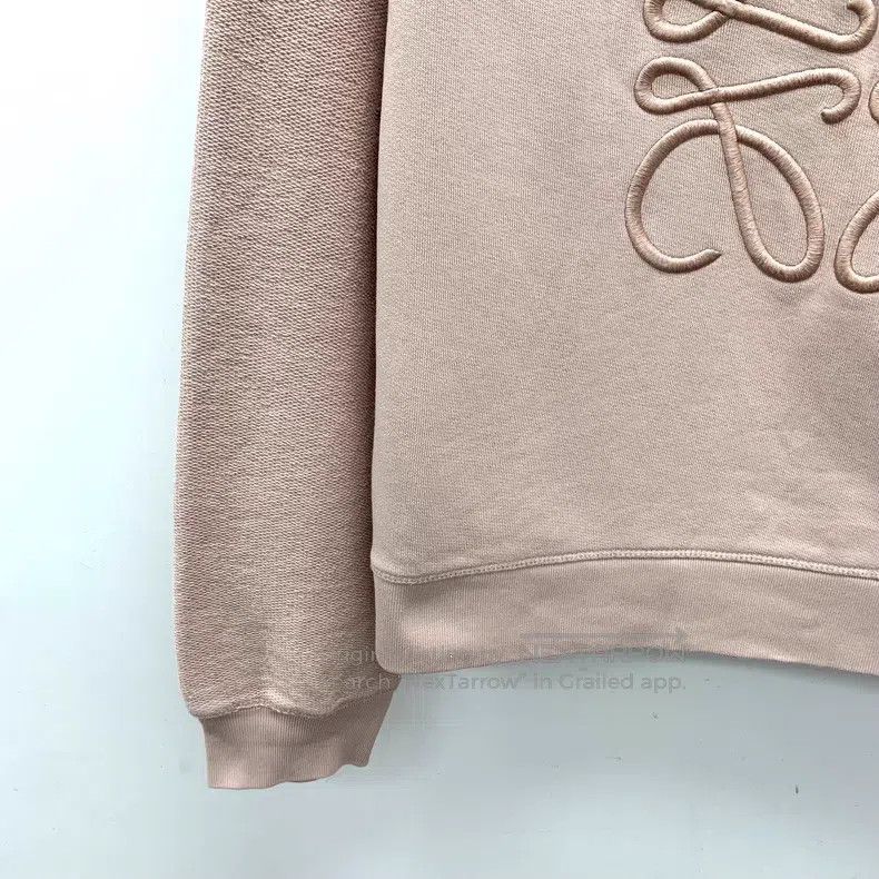 Loewe Loewe Light Pink Logo Embroidered Cotton Long Sleeve Sweat Size M / US 6-8 / IT 42-44 - 4 Thumbnail
