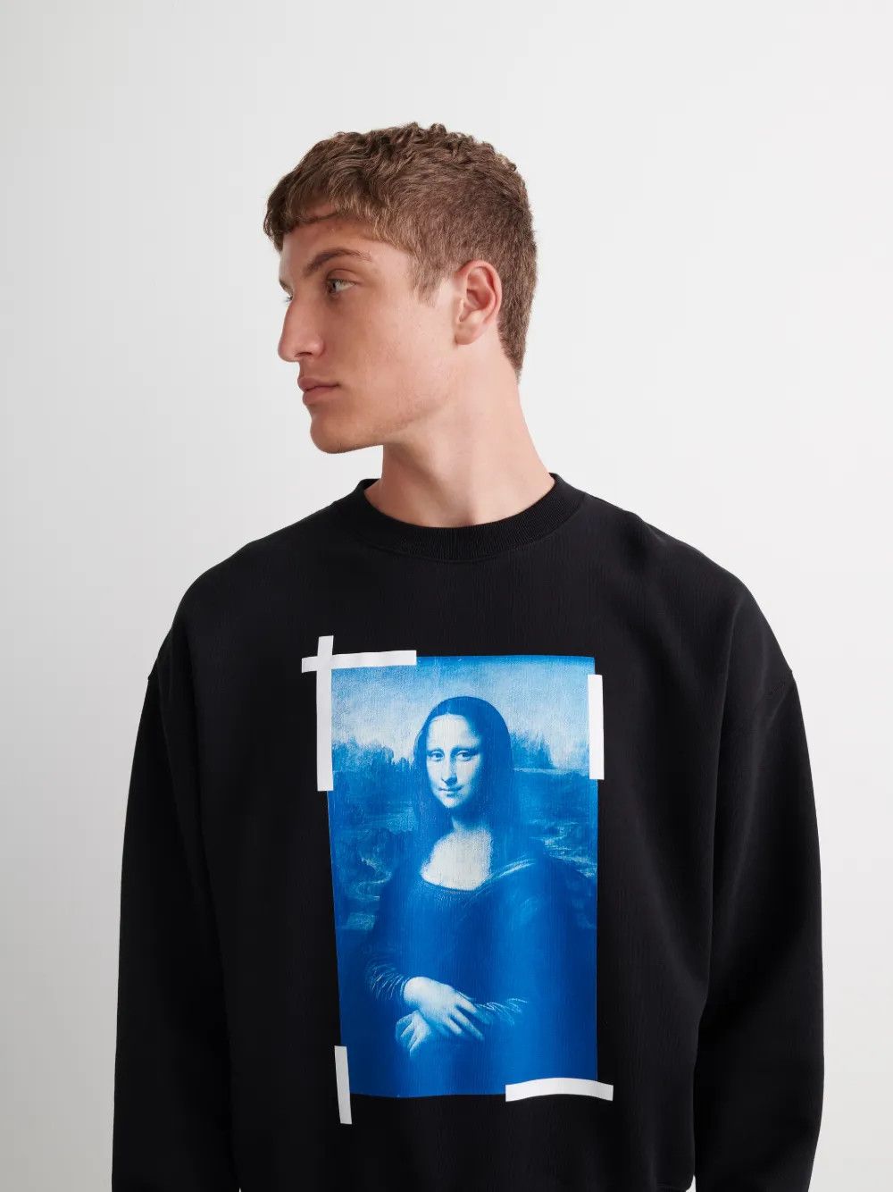 Off-White Black Mona Lisa Logo Oversized Sweatshirt Size US S / EU 44-46 / 1 - 3 Thumbnail