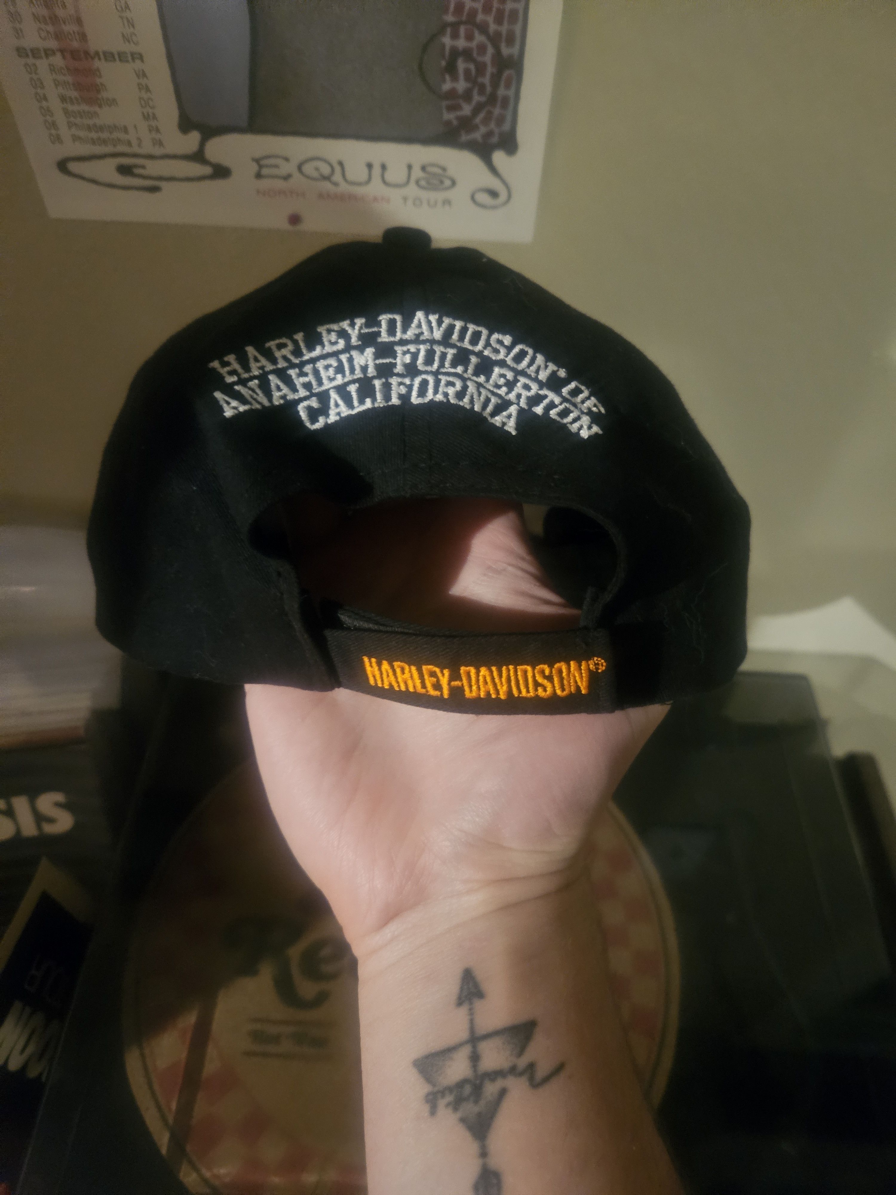 Harley Davidson Harley Davidson Y2K Anahemim Fullerton California Biker Hat Size ONE SIZE - 2 Thumbnail