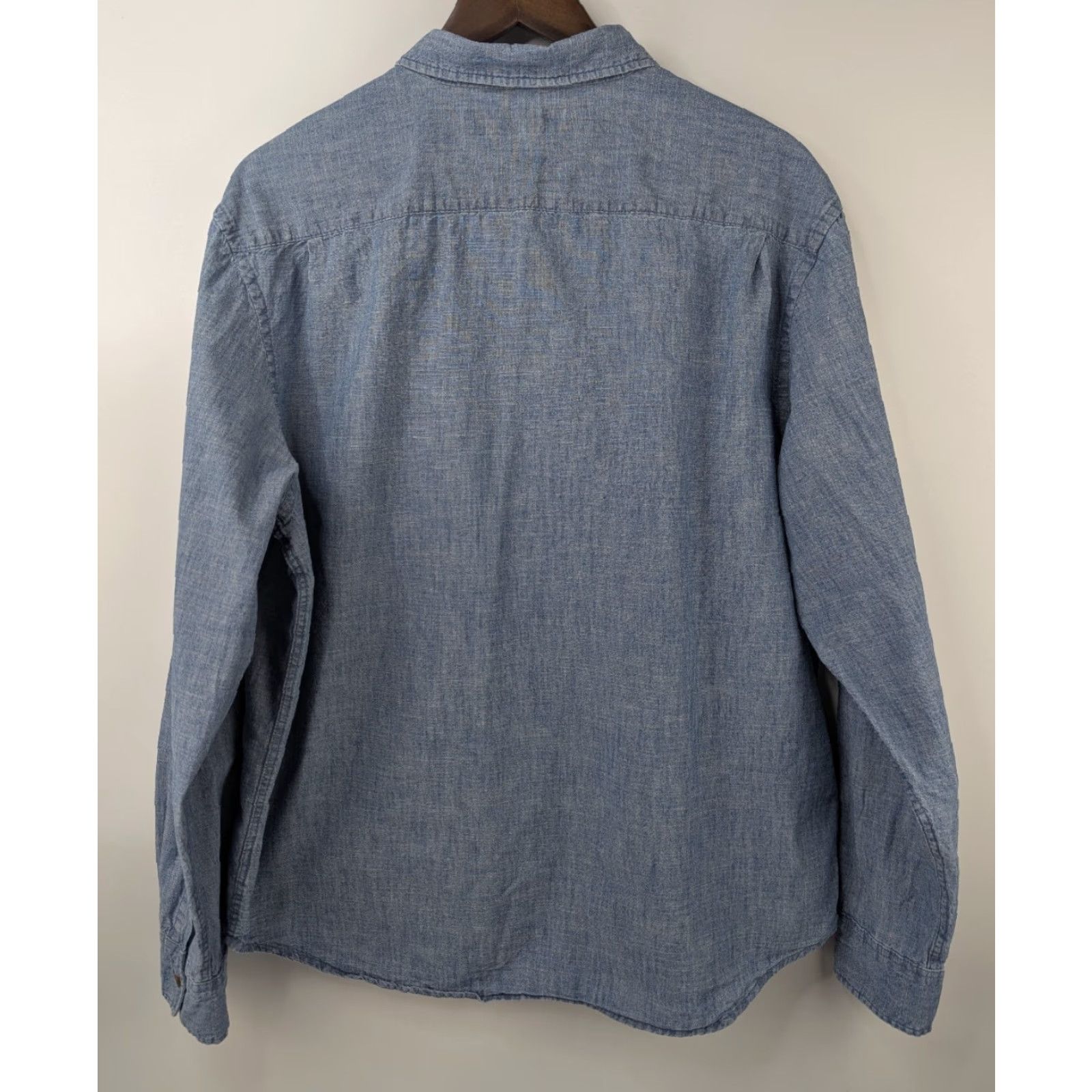 Old Navy Old Navy Shirt Men's XL Blue Chambray Button-Front Cotton Regular Fit Size US XL / EU 56 / 4 - 4 Thumbnail