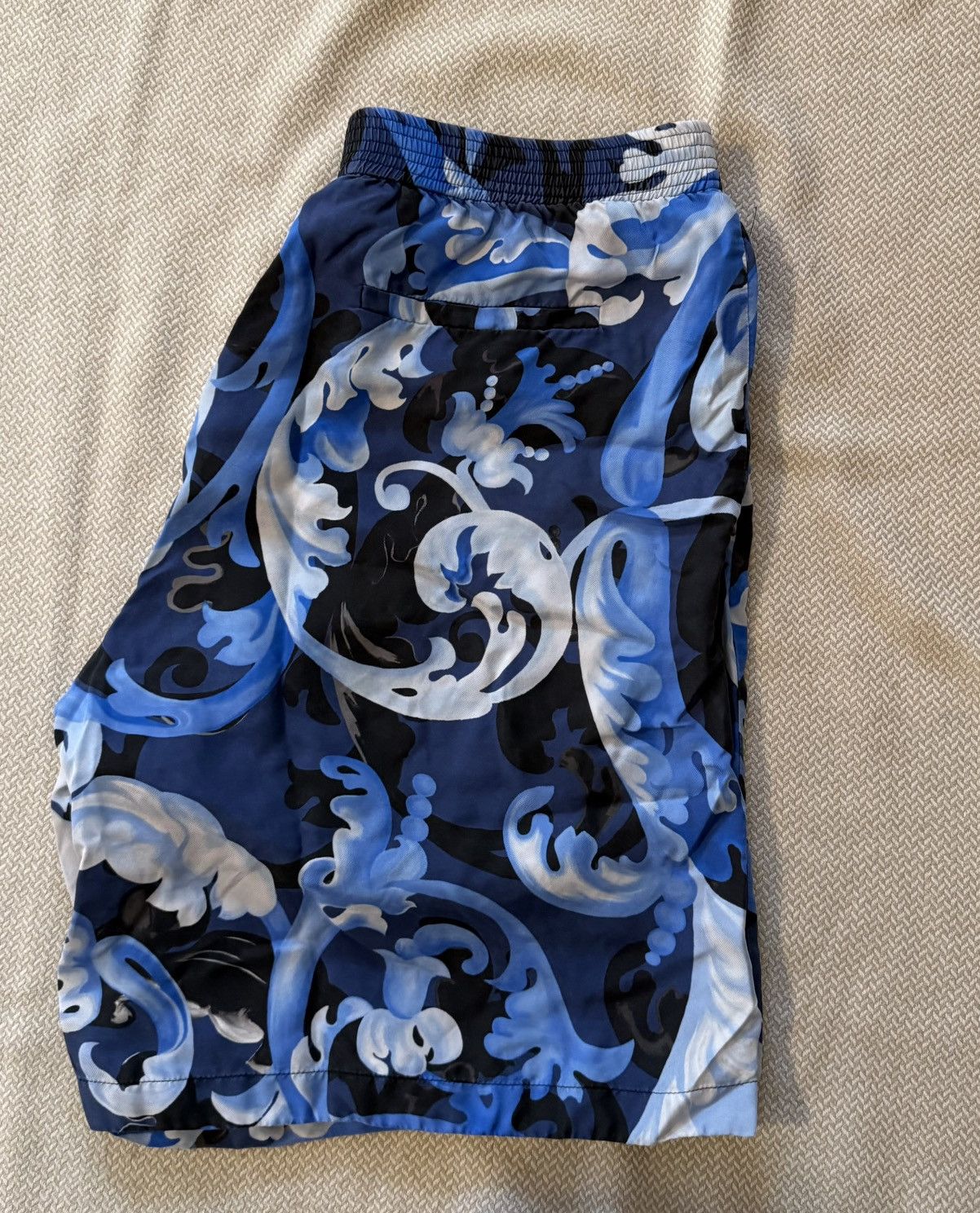 Versace Versace Men's Barocco Camo-print Silk Shorts Size US 34 / EU 50 - 5 Thumbnail