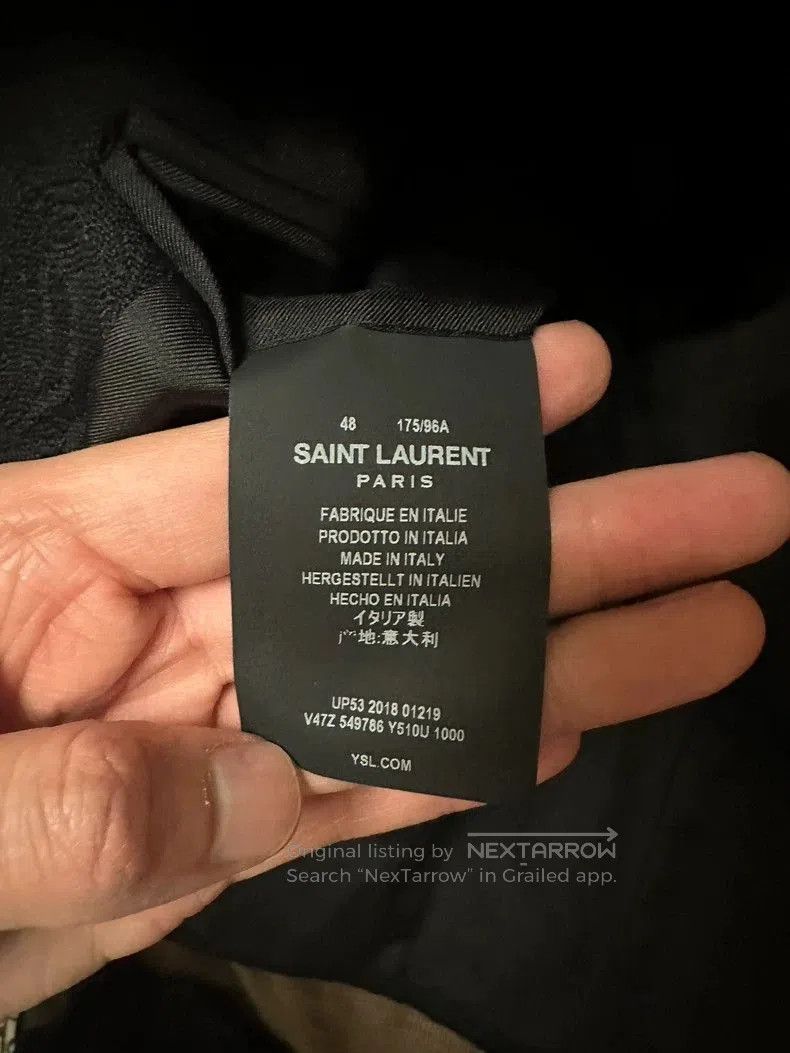 Saint Laurent Paris YSL Dark Pattern Velvet Blazer. Size US M / EU 48-50 / 2 - 4 Thumbnail