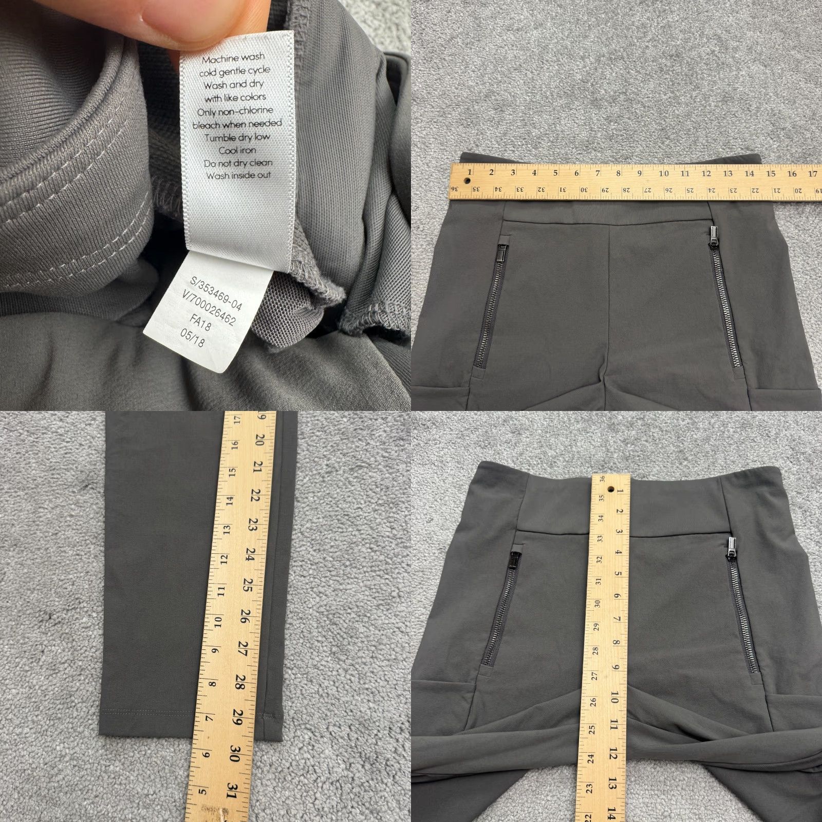 Athleta Athleta Pants 8 Gray Headlands Tights Hybrid Compression Active High Rise Womens Size 30" / US 8 / IT 44 - 8 Thumbnail