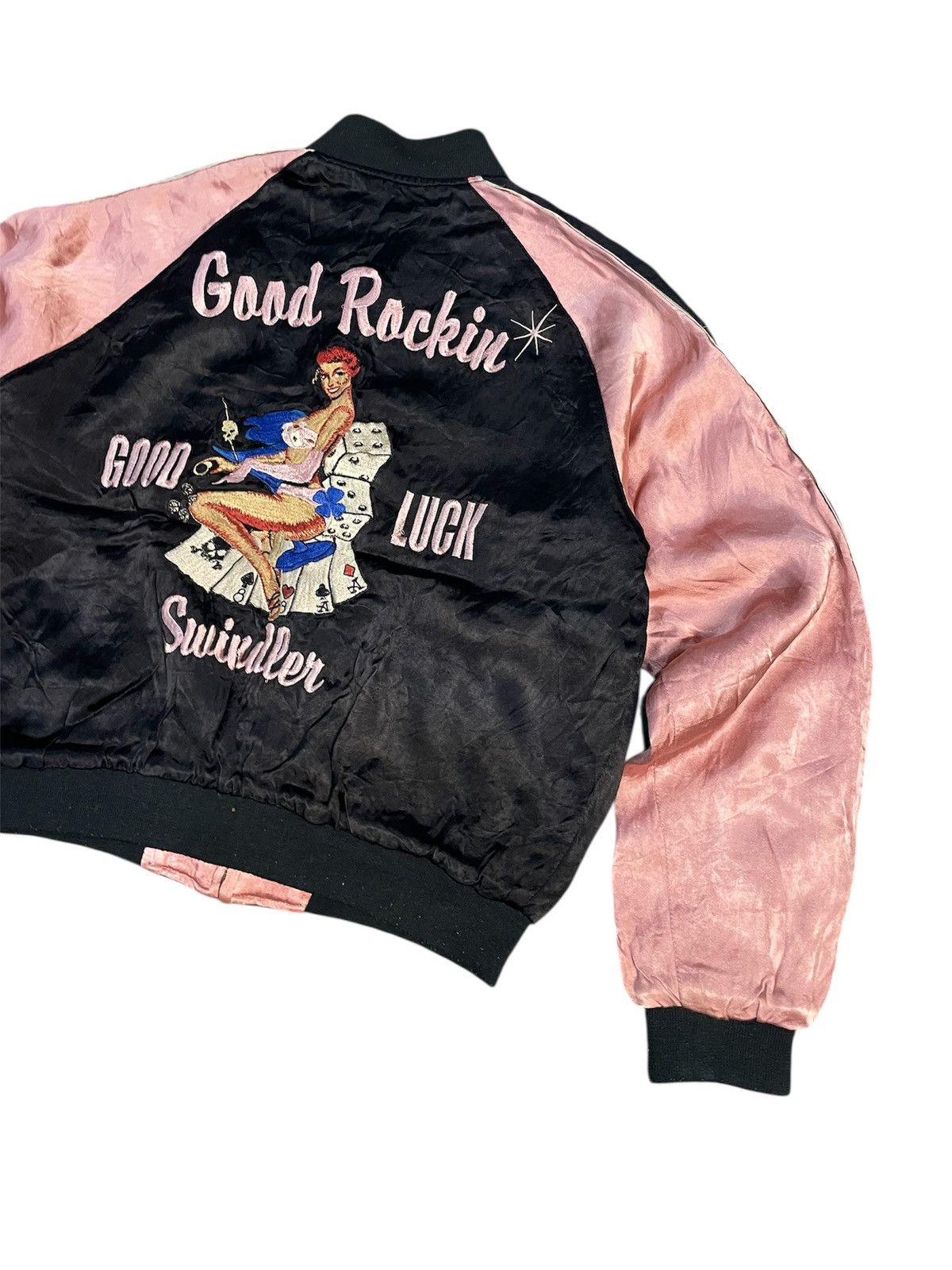 Japanese Brand Vintage Sukajan Good Rockin Swindler Embrodery Jacket Size US S / EU 44-46 / 1 - 3 Thumbnail