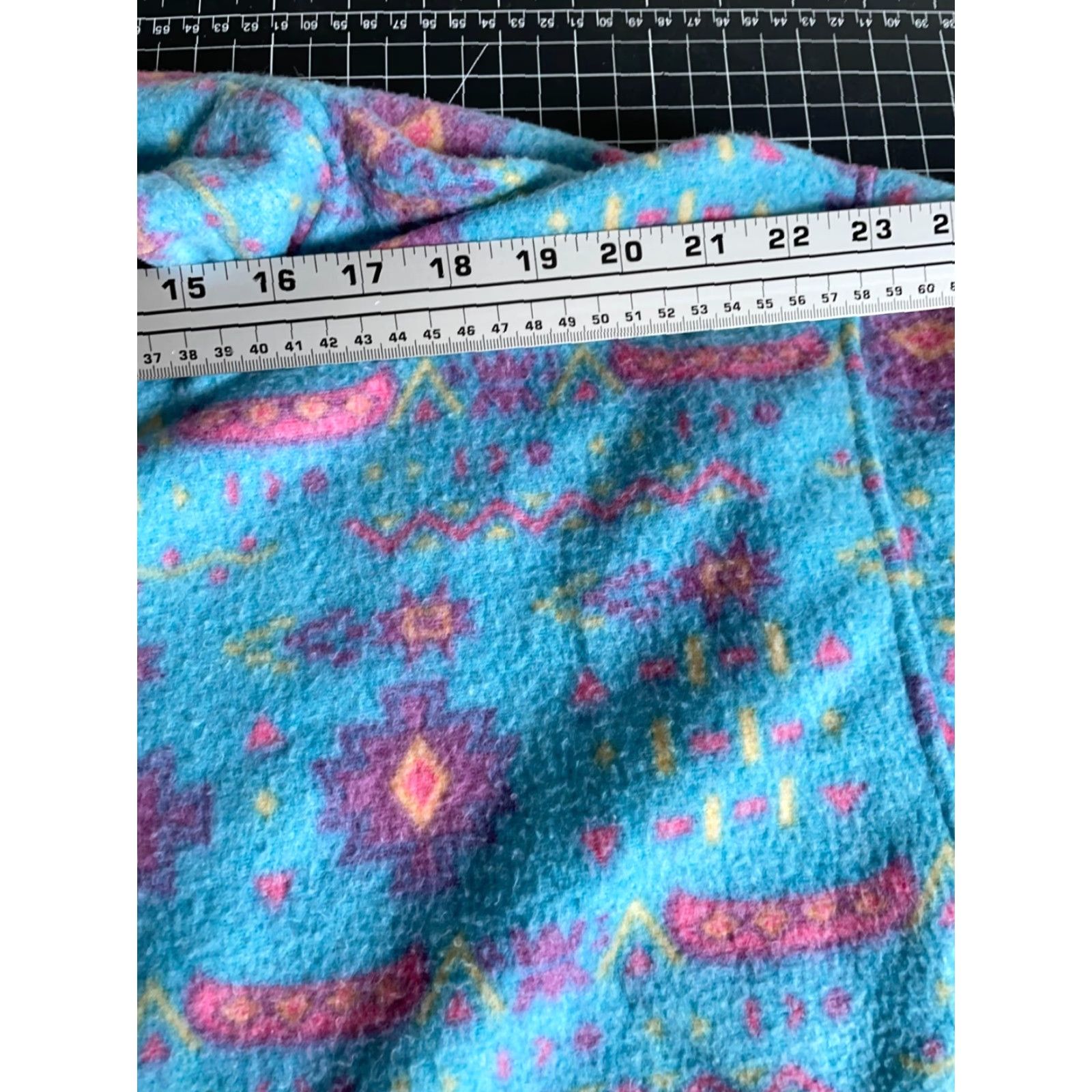 Vintage VINTAGE Eve Aztec Pattern Fleece Jacket Womens 3X Light Blue Geometric Southwestern Size XXL / US 16-18 / IT 52-54 - 7 Thumbnail