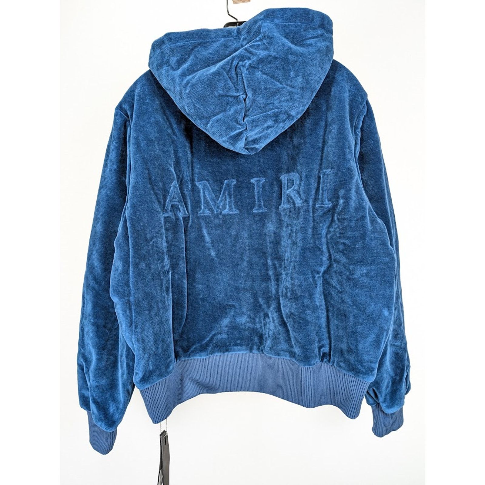 Amiri o1rshd1 Velour Hoodie in Blue Size US XL / EU 56 / 4 - 11 Thumbnail