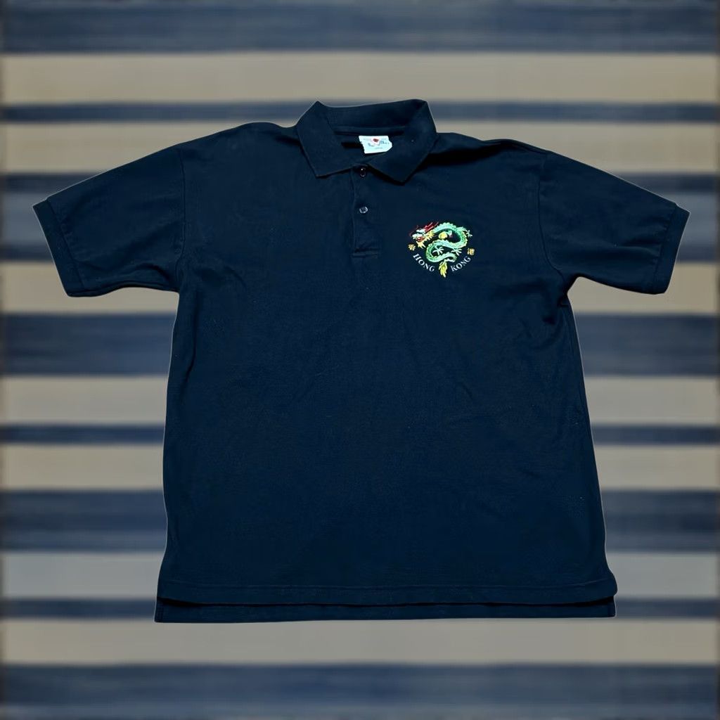 Vintage VINTAGE Lai See Shirts Dragon Hong Kong Short Sleeve Polo Black Size L Men Size US L / EU 52-54 / 3 - 1 Thumbnail