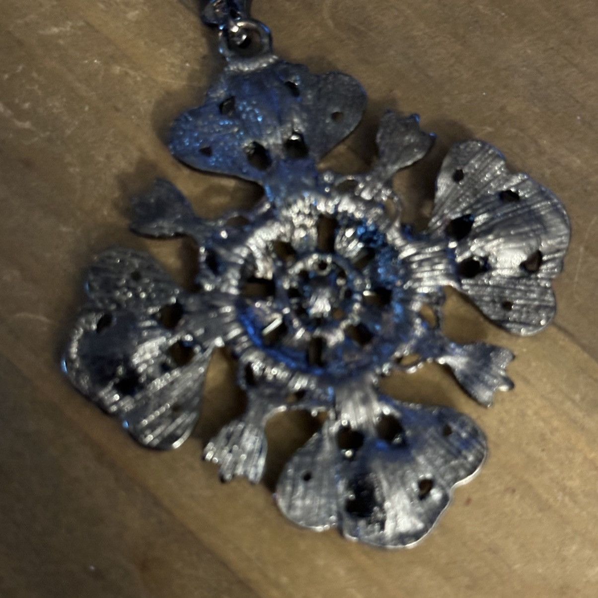 Other Long multi strand rhinestone flower pendant necklace Size ONE SIZE - 5 Thumbnail