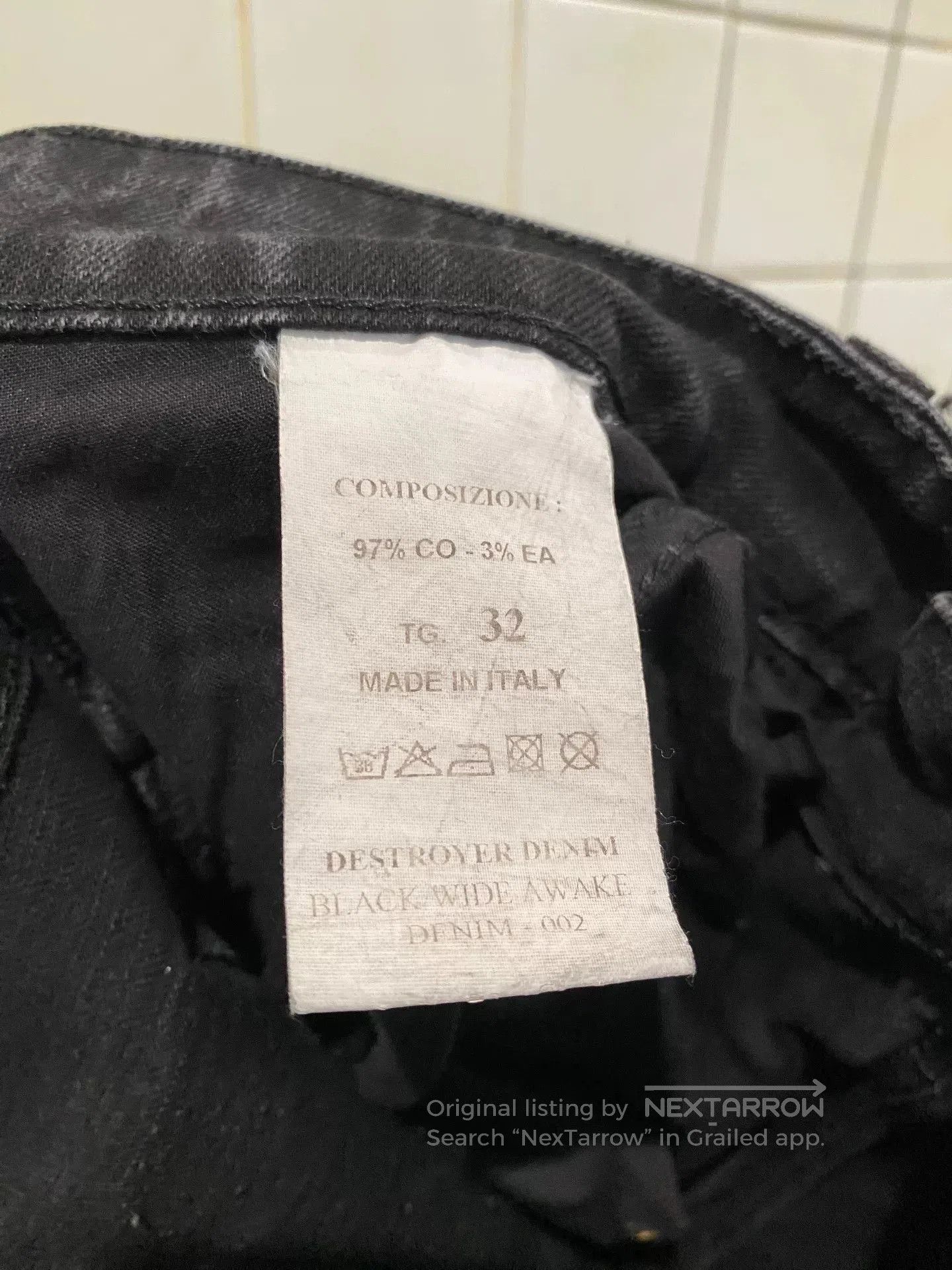 Represent Clo. Italian Black Distressed Embroidered Denim Pants. Size US 32 / EU 48 - 9 Thumbnail