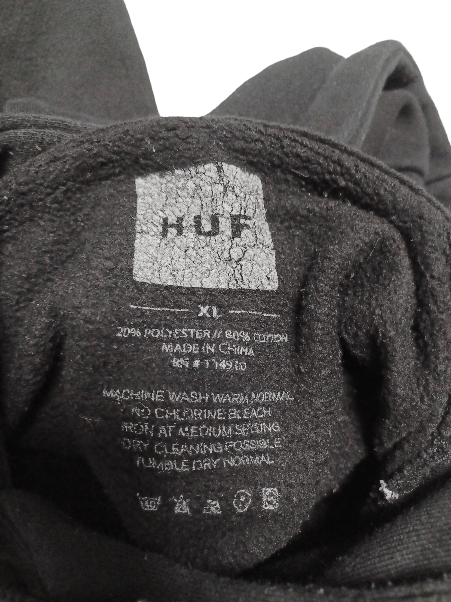 Huf HUF OVERSIZE BIGLOGO CENTERLOGO HOODIE ON FLEECE Size US XL / EU 56 / 4 - 3 Thumbnail