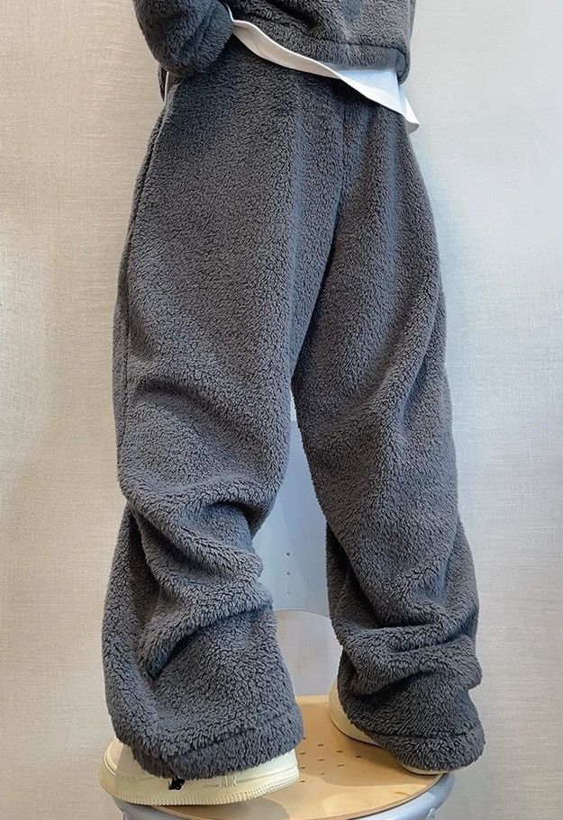 Japanese Brand × Vintage Outdoor retro punk fluffy fleece baggy pants Size US 28 / EU 44 - 4 Thumbnail