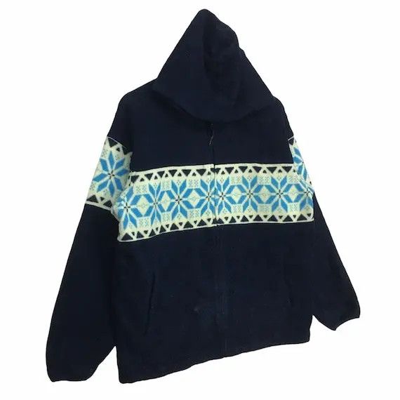 North Sea Clothing Vtg NORTH SEA ANCESTRESS Navajo Fleece Hoodie Jacket Size L / US 10 / IT 46 - 6 Thumbnail
