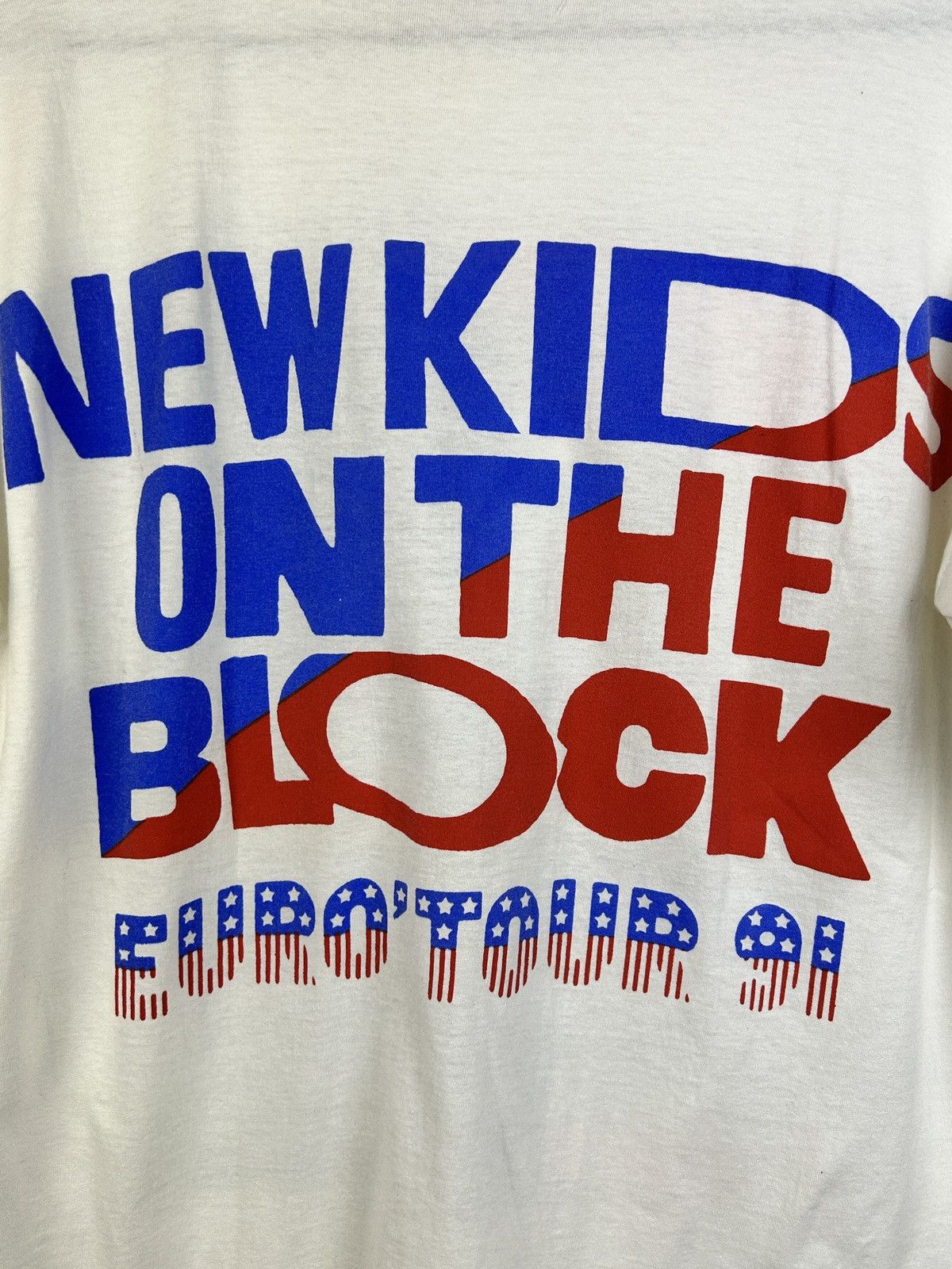 Band Tees 90s Vintage New Kids On The Block 1991 Euro Tour T-Shirt Size US S / EU 44-46 / 1 - 6 Thumbnail