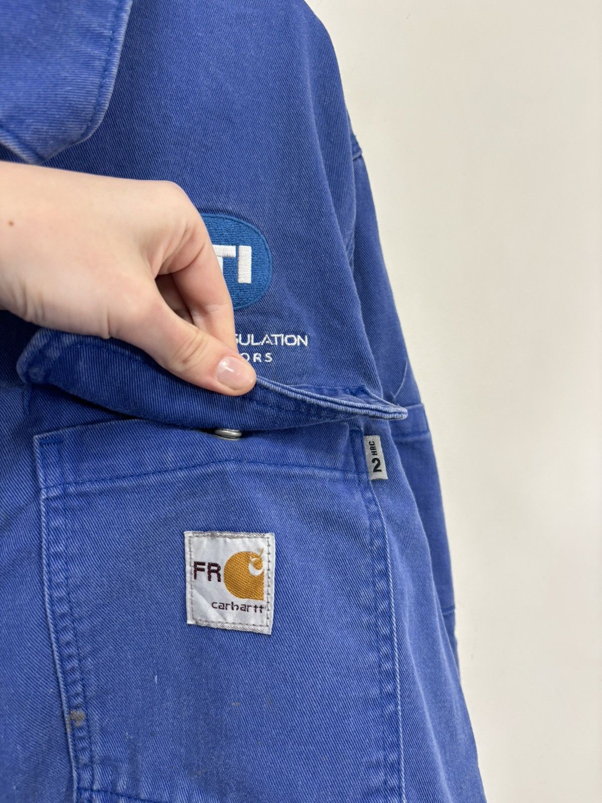 Carhartt Vintage Carhartt Flame Resistant Blue Boxy Cropped Jacket Size US L / EU 52-54 / 3 - 7 Thumbnail