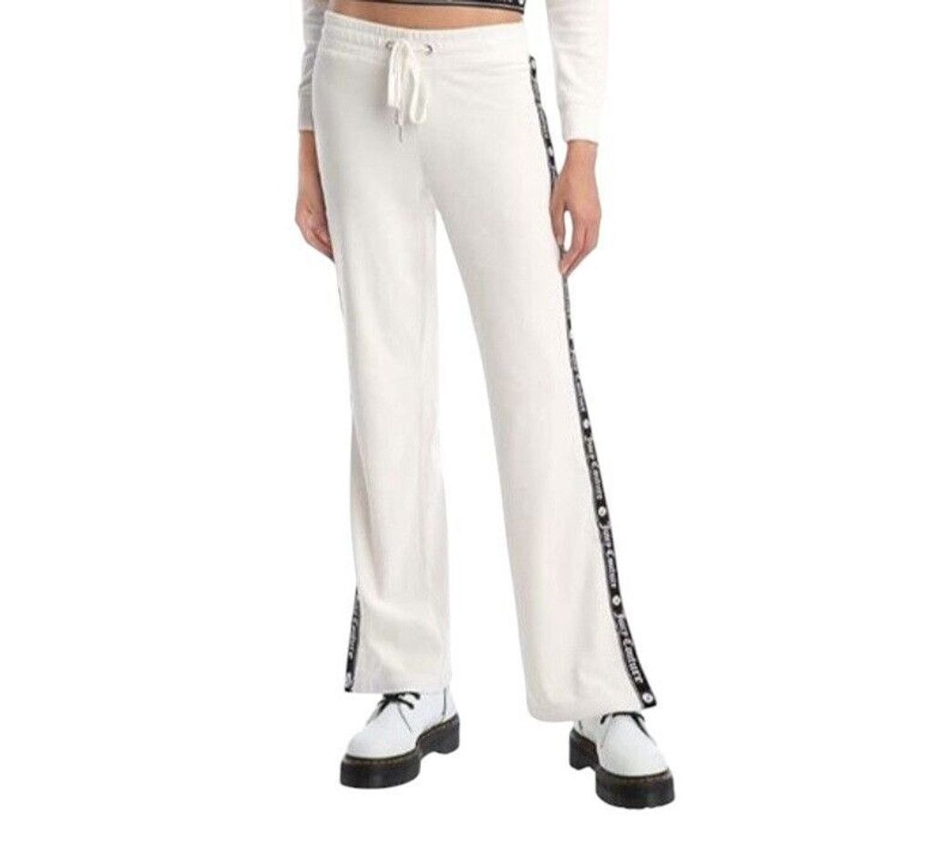 Juicy Couture Juicy by Juicy Couture Hi-Rise Track Pants Cream Size Medium Size 26" / US 2 / IT 38 - 1 Thumbnail